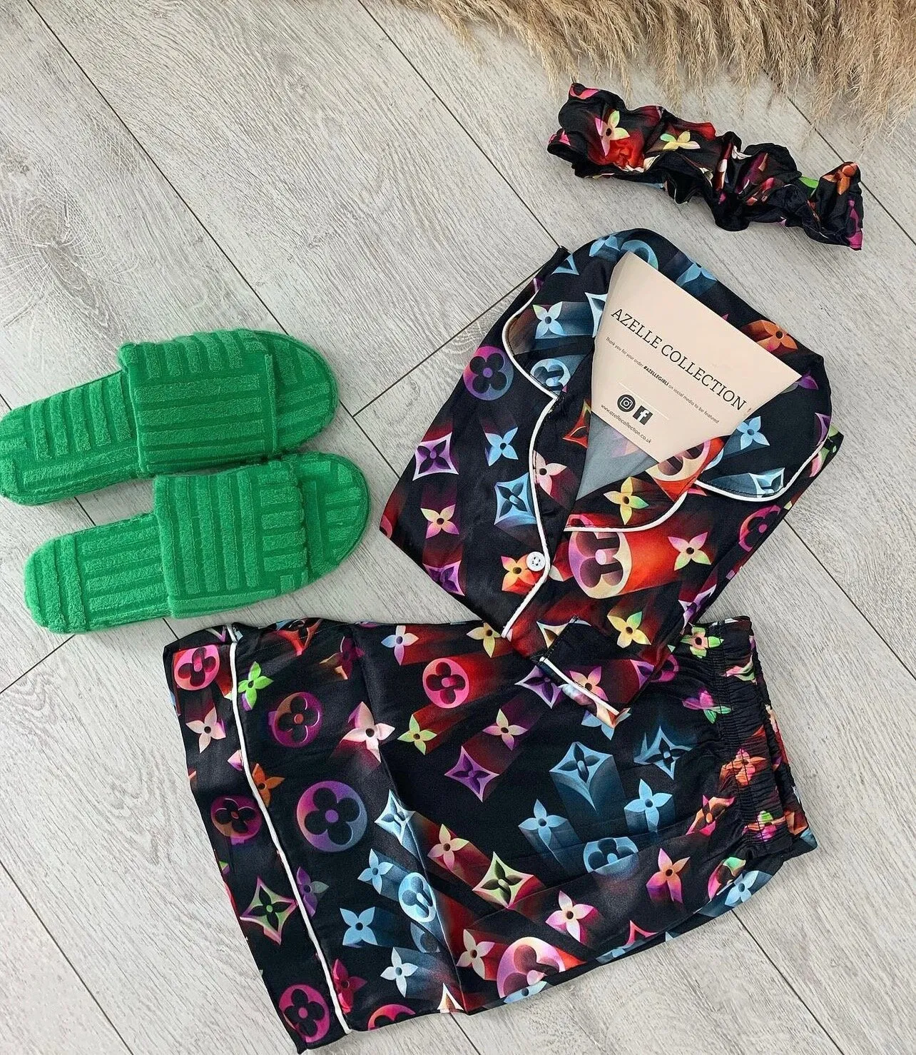 Louis Vuitton Satin Short Pajama Set  Perfect For Relax & Night Sleep