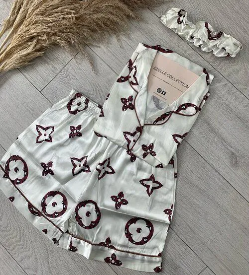 Louis Vuitton Stylish Satin Pajama Set  Comfortable & Elegant Nightwear