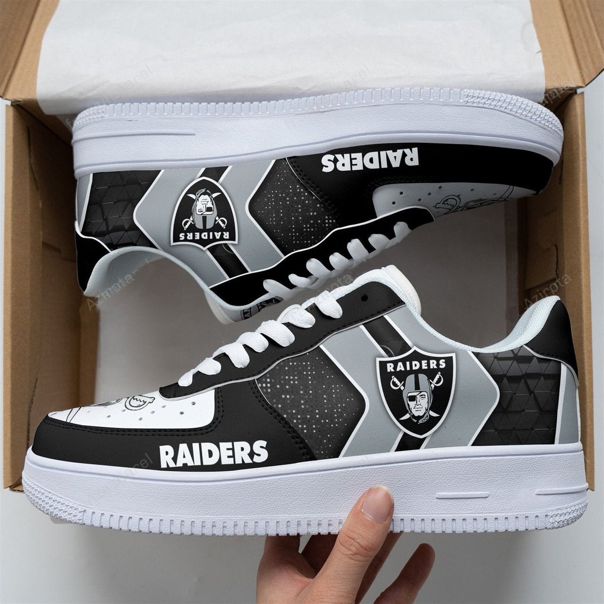 Las Vegas Raiders Air Force 1 Sneakers 77Rb-2954 For Men Women