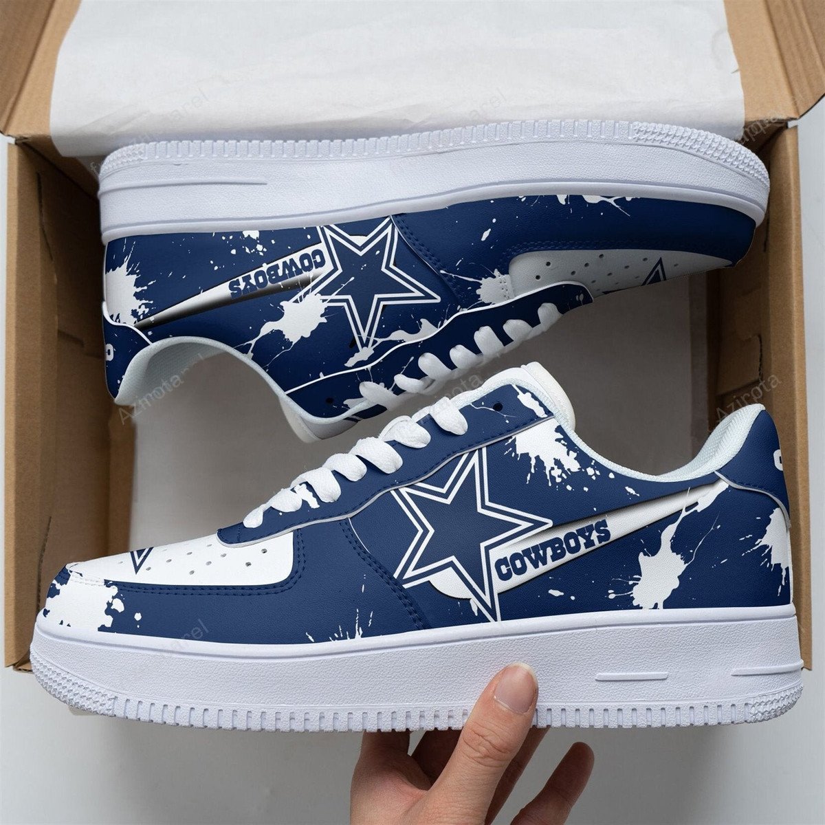 Dallas Cowboys Team Air Force 1 Sneakers 63Rb-4987 For Men Women