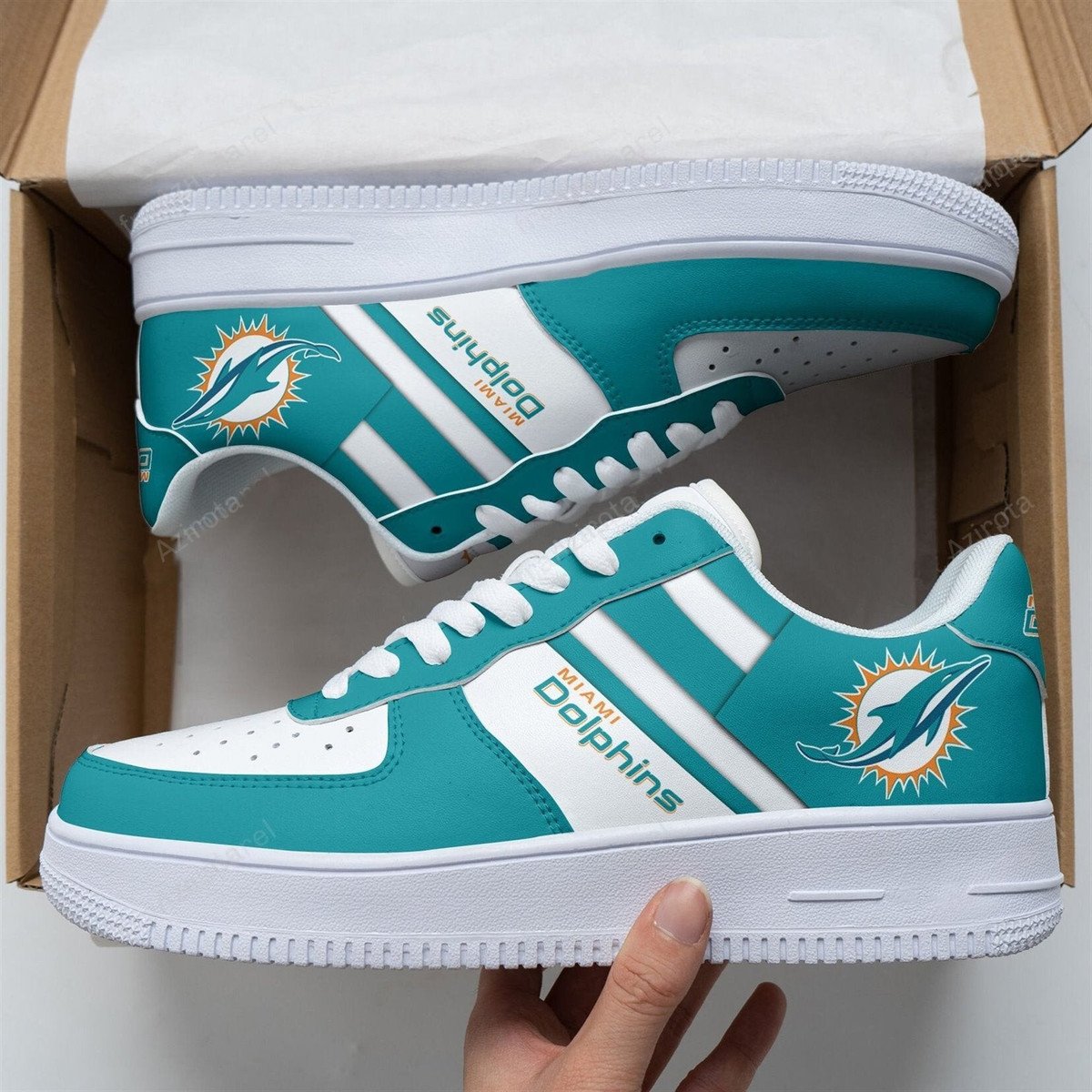 Miami Dolphins NFL Air Force 1 Sneakers Custom Shoes For For Men Women