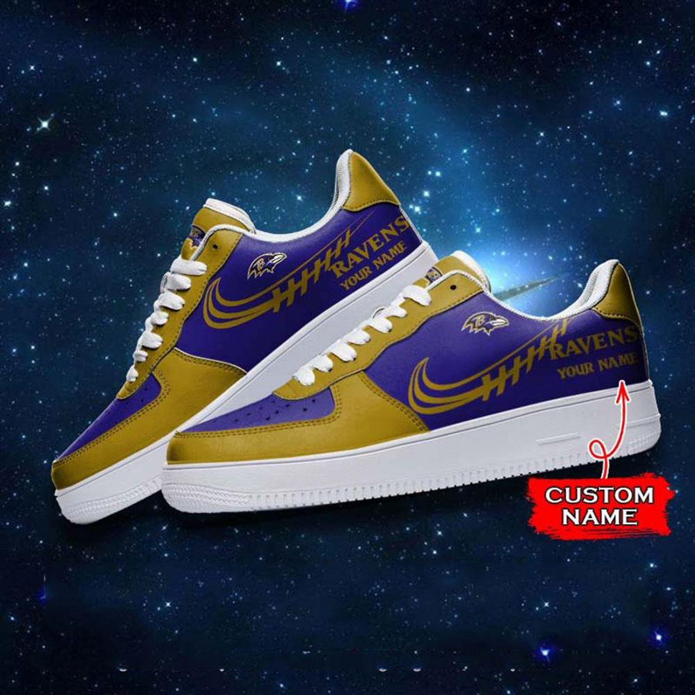 Nfl Baltimore Ravens Super Bowl Air Force 1 Sneaker Shoes For Men Women