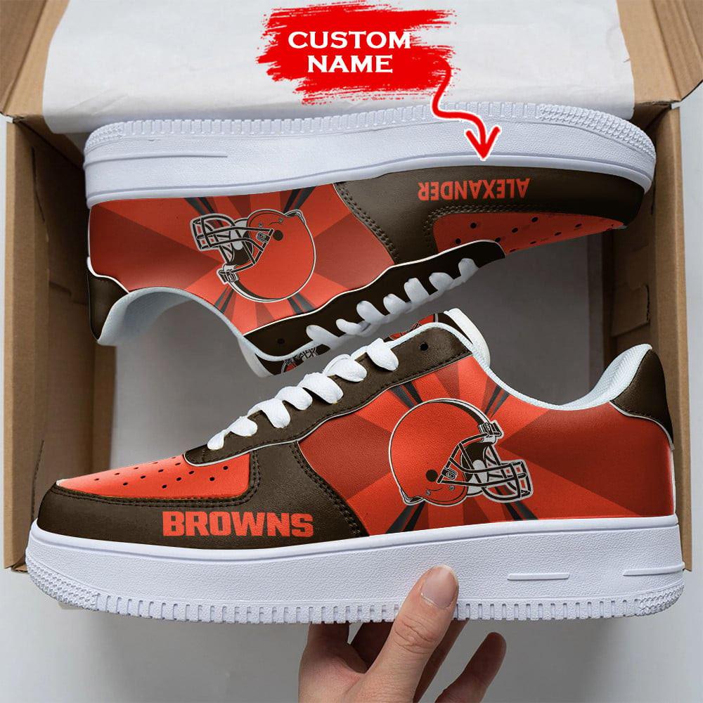 Nfl Cleveland Browns Custom Super Bowl Air Force 1 Shoes Sneakers For Fans For Men Women