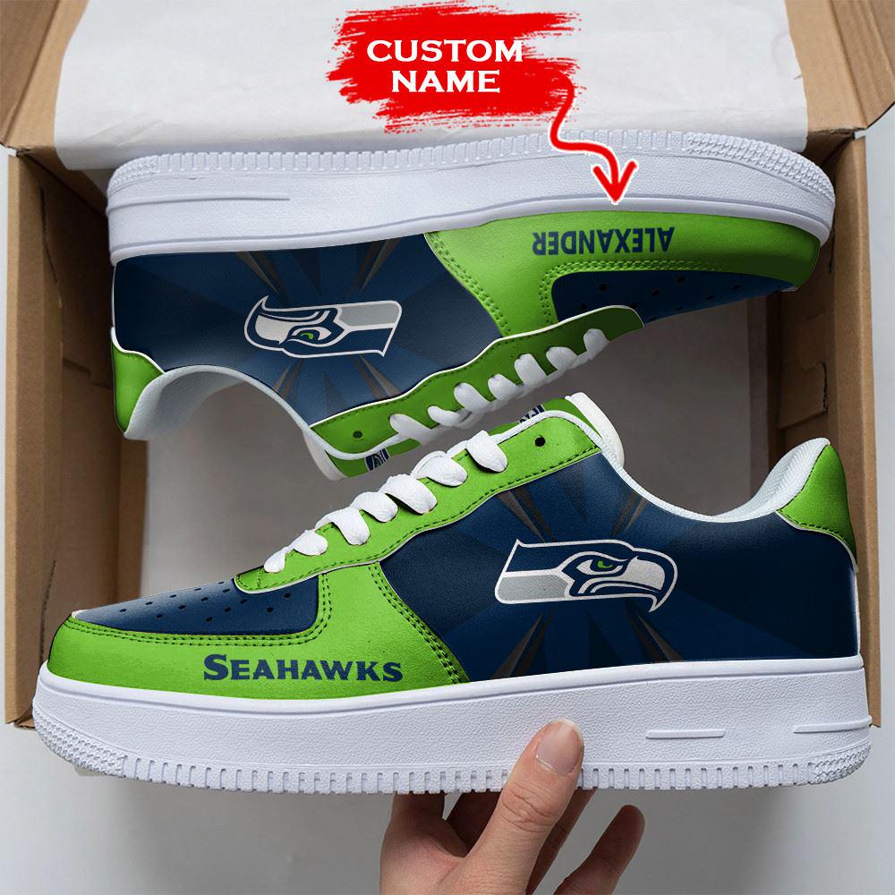 Nfl Seattle Seahawks Custom Super Bowl Air Force 1 Shoes Sneakers For Fans For Men Women
