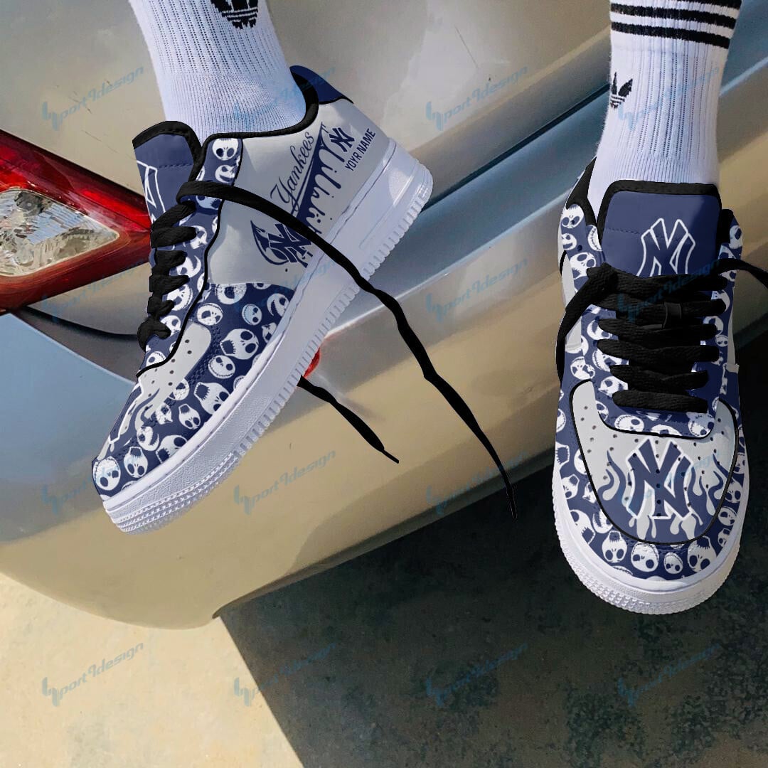 New York Yankees Personalized Air Force 1 Shoes Bg114 For Men Women