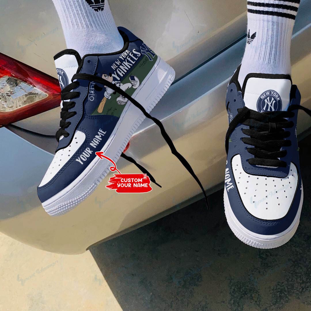 New York Yankees Personalized Air Force 1 Shoes Bg254 For Men Women