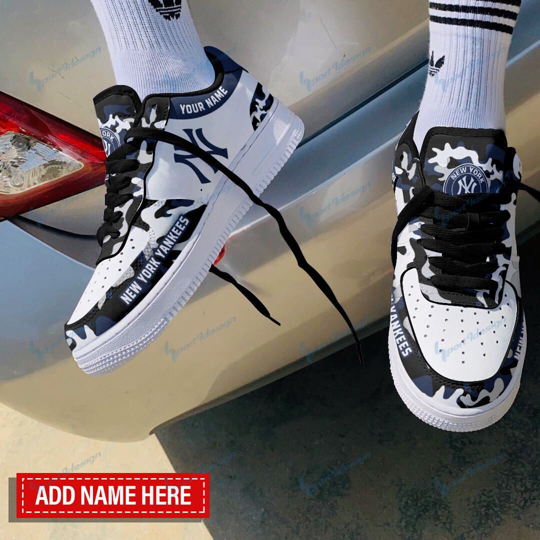New York Yankees Personalized Air Force 1 Shoes Bg120 For Men Women