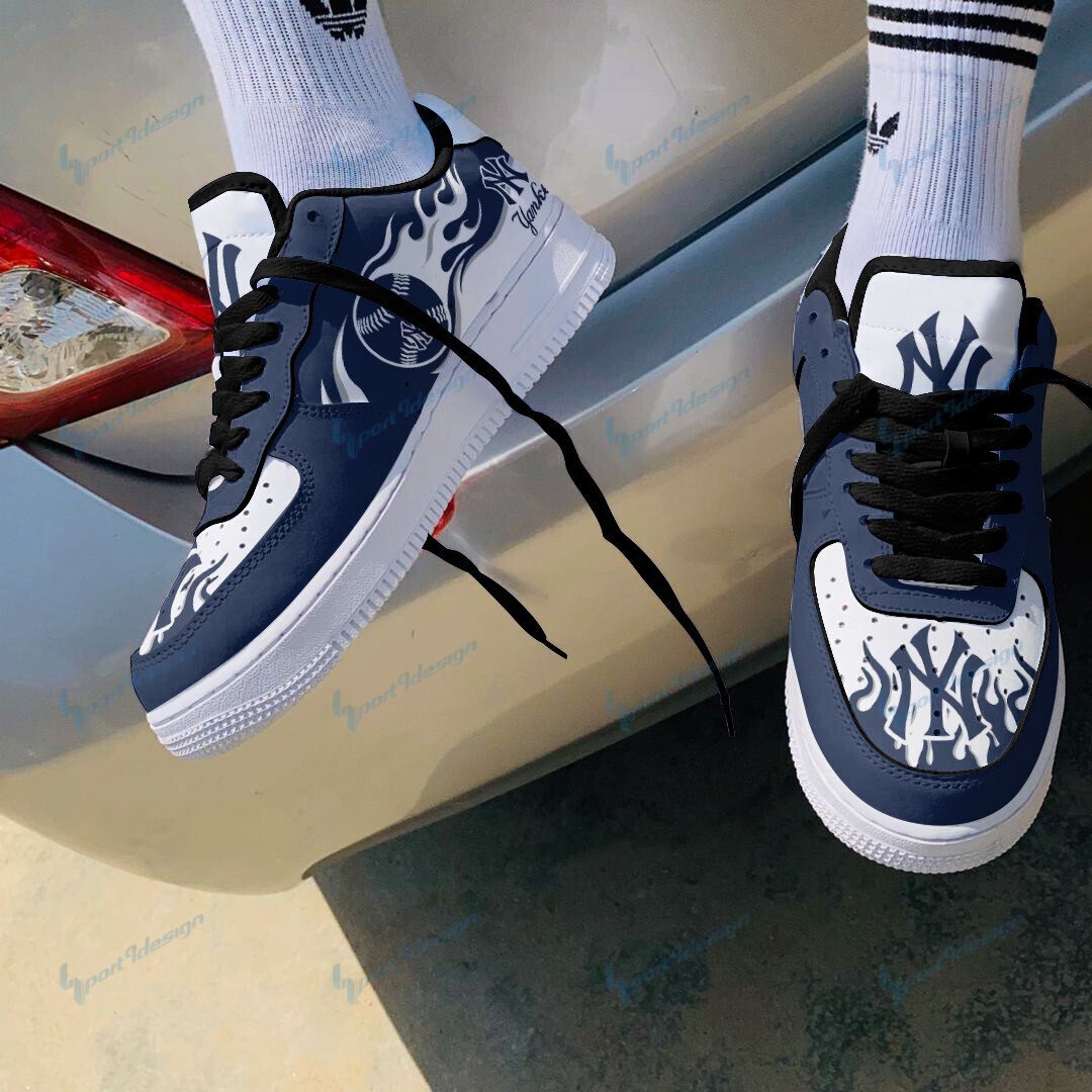 New York Yankees Personalized Air Force 1 Shoes Bg136 For Men Women