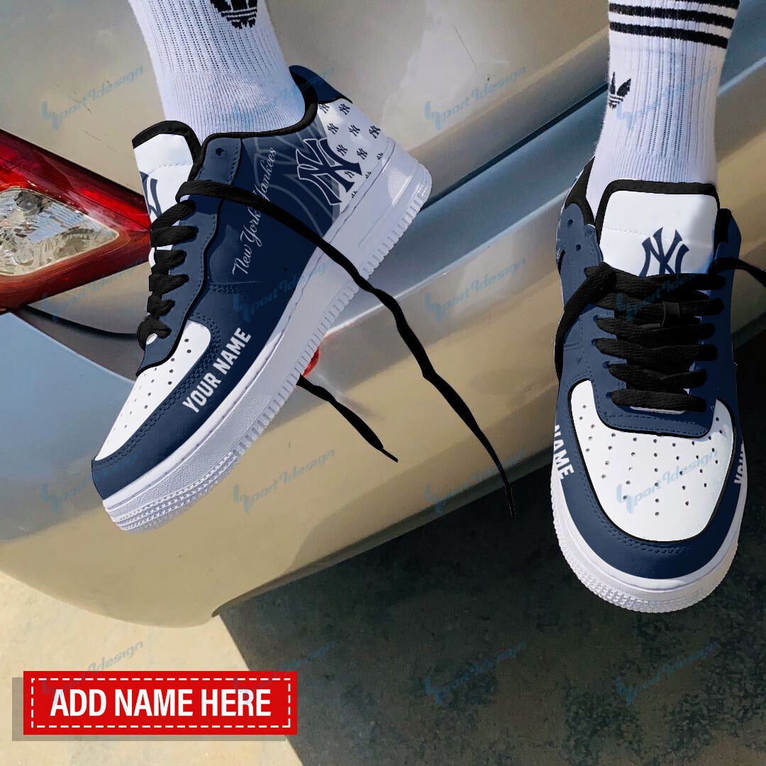 New York Yankees Personalized Air Force 1 Shoes Bg129 For Men Women