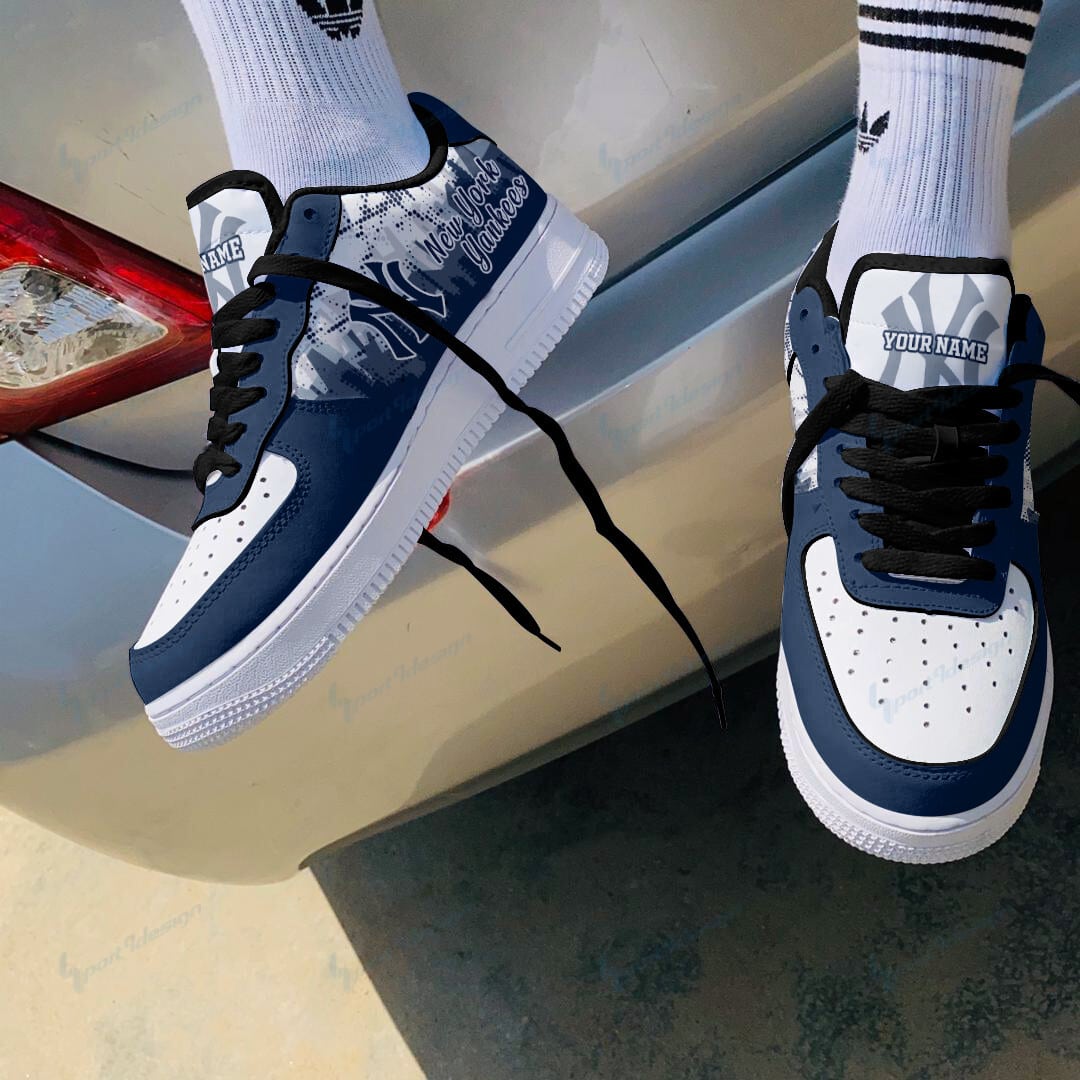 New York Yankees Personalized Air Force 1 Shoes Bg164 For Men Women