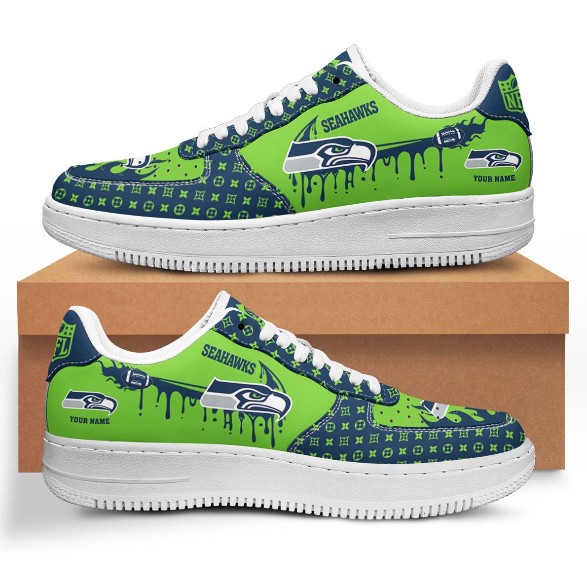 Seattle Seahawks Air Force 1 Shoes Bg71 For Men Women