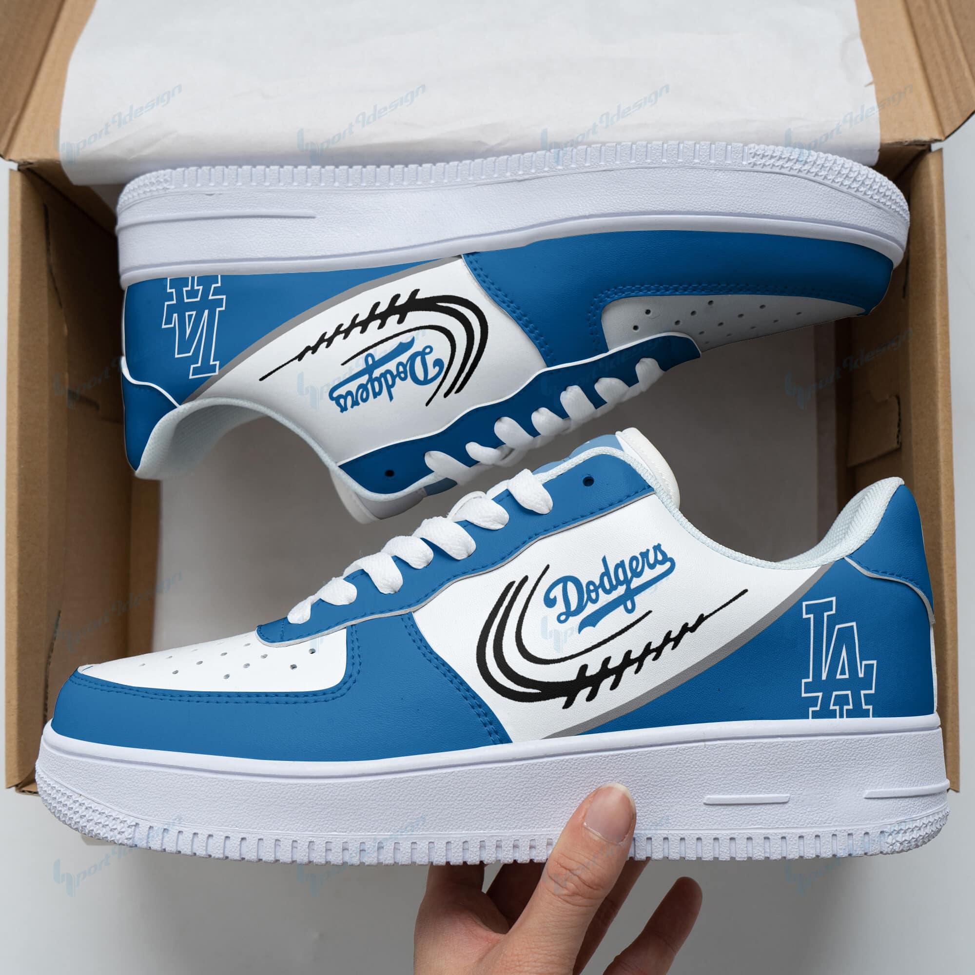 Los Angeles Dodgers Air Force 1 Shoes 346 For Men Women