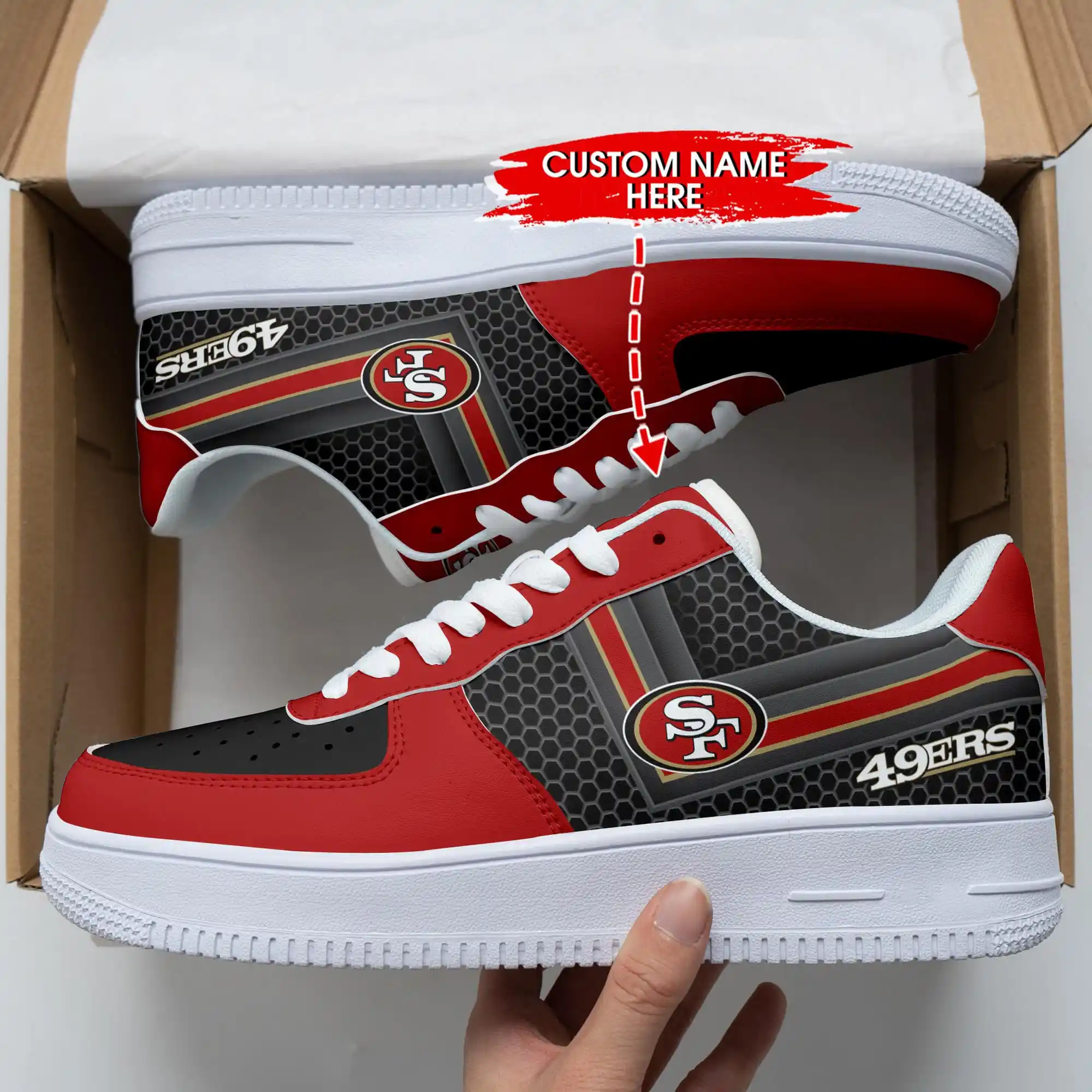San Francisco 49Ers Personalized Air Force 1 Shoes Bg338 For Men Women