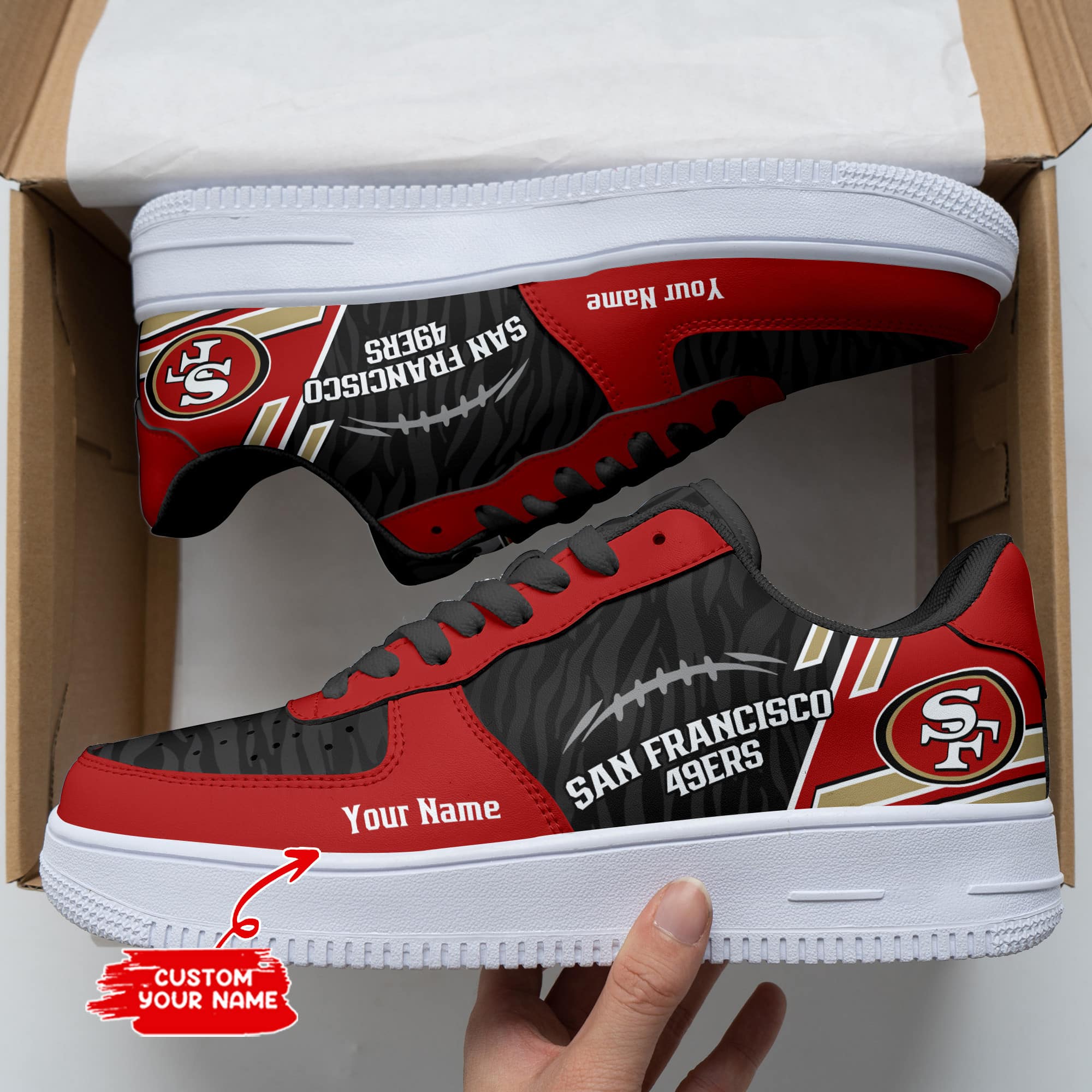 San Francisco 49Ers Personalized Air Force 1 Shoes Bg265 For Men Women