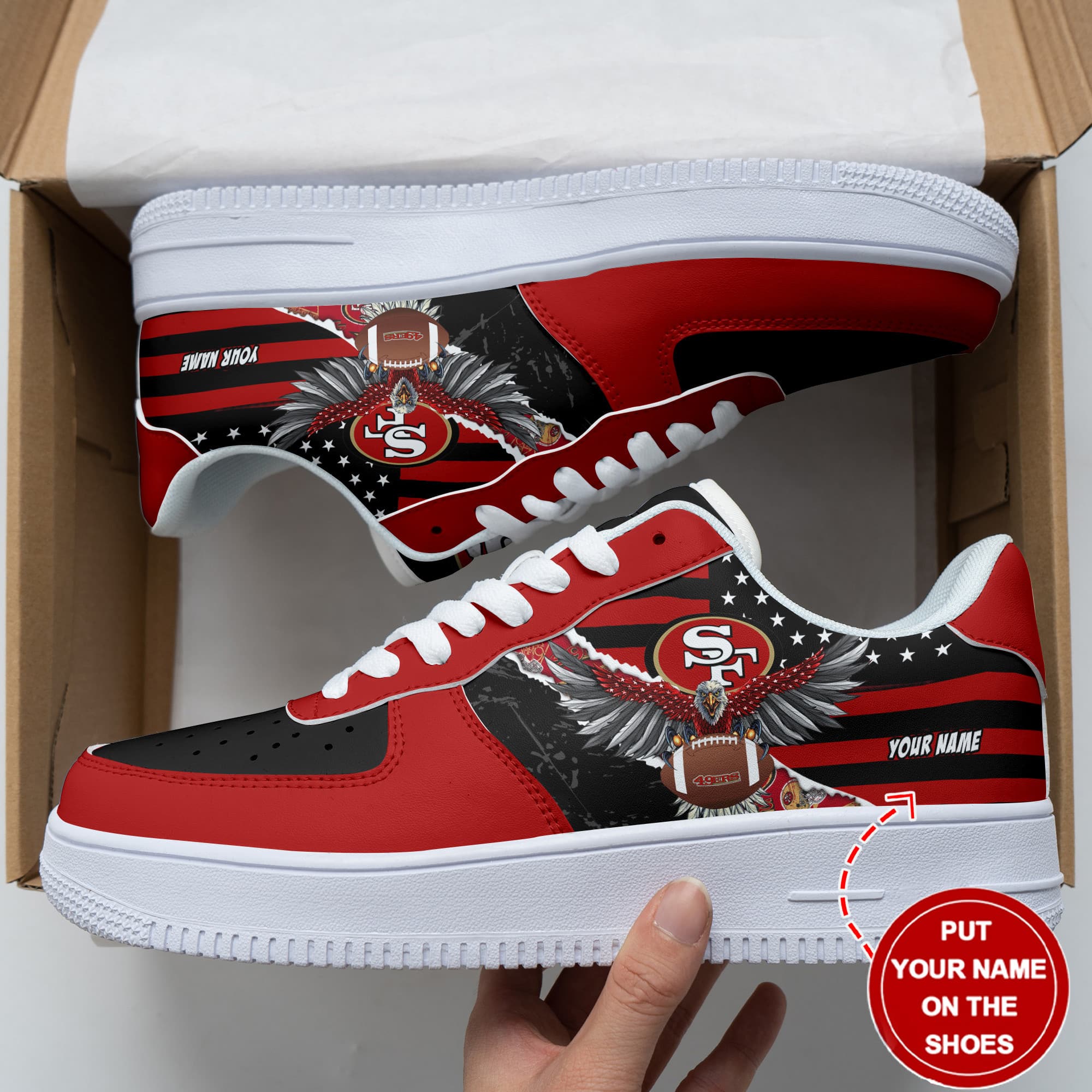 San Francisco 49Ers Personalized Air Force 1 Shoes Bg177 For Men Women