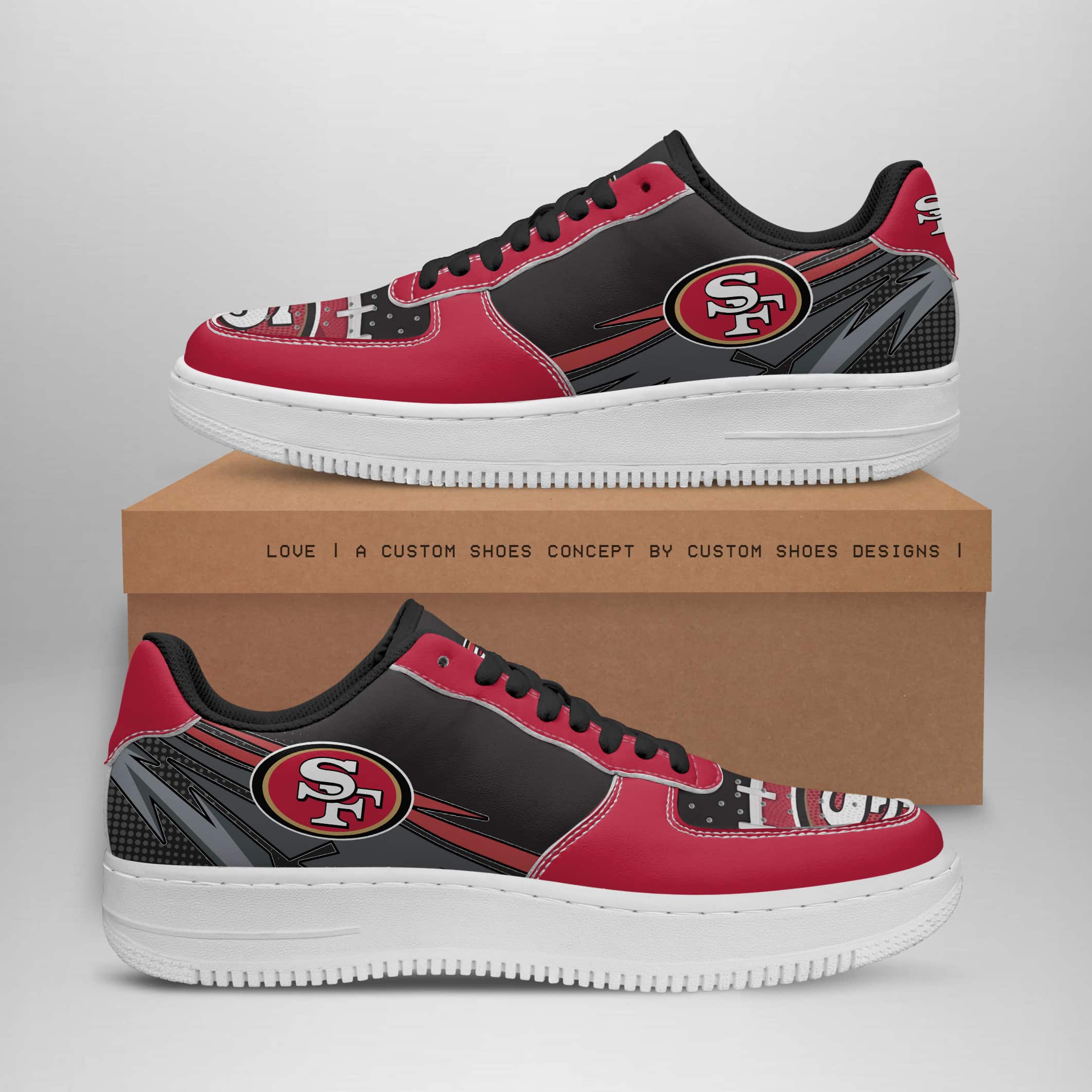 San Francisco 49Ers Air Force 1 Shoes Bg249 For Men Women