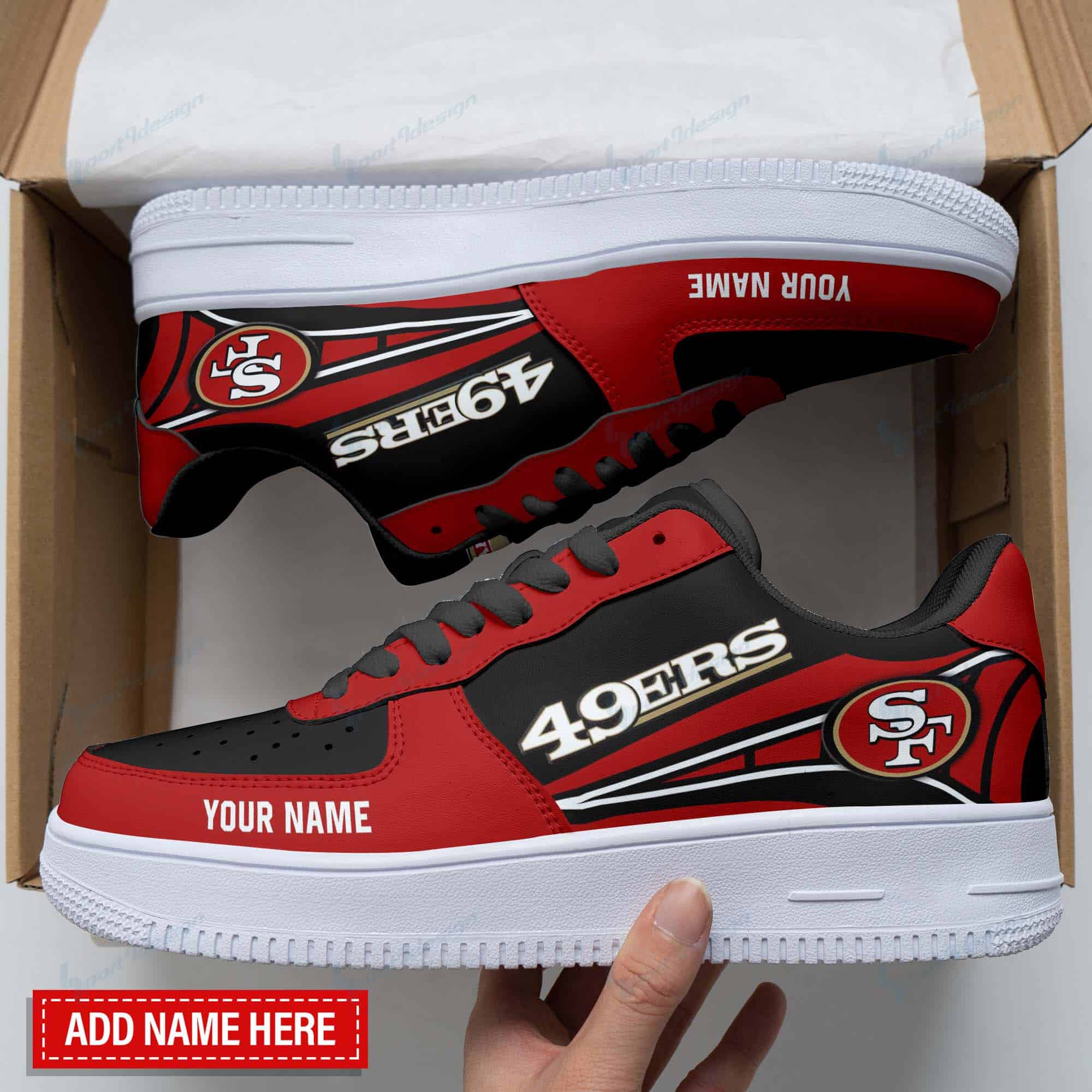 San Francisco 49Ers Personalized Air Force 1 Shoes Bg108 For Men Women