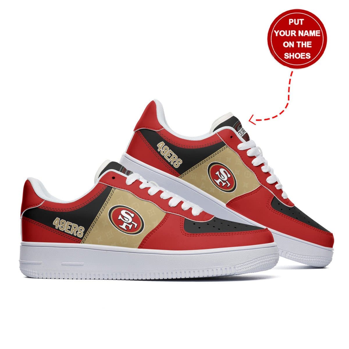 San Francisco 49Ers Personalized Air Force 1 Shoes Bg302 For Men Women