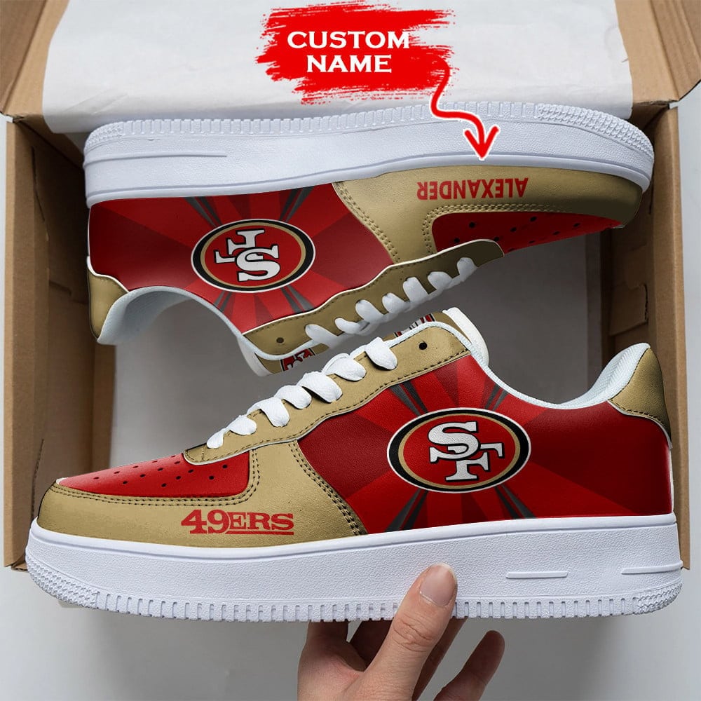 Nfl San Francisco 49Ers Custom Air Force 1 Sneakers For Men Women