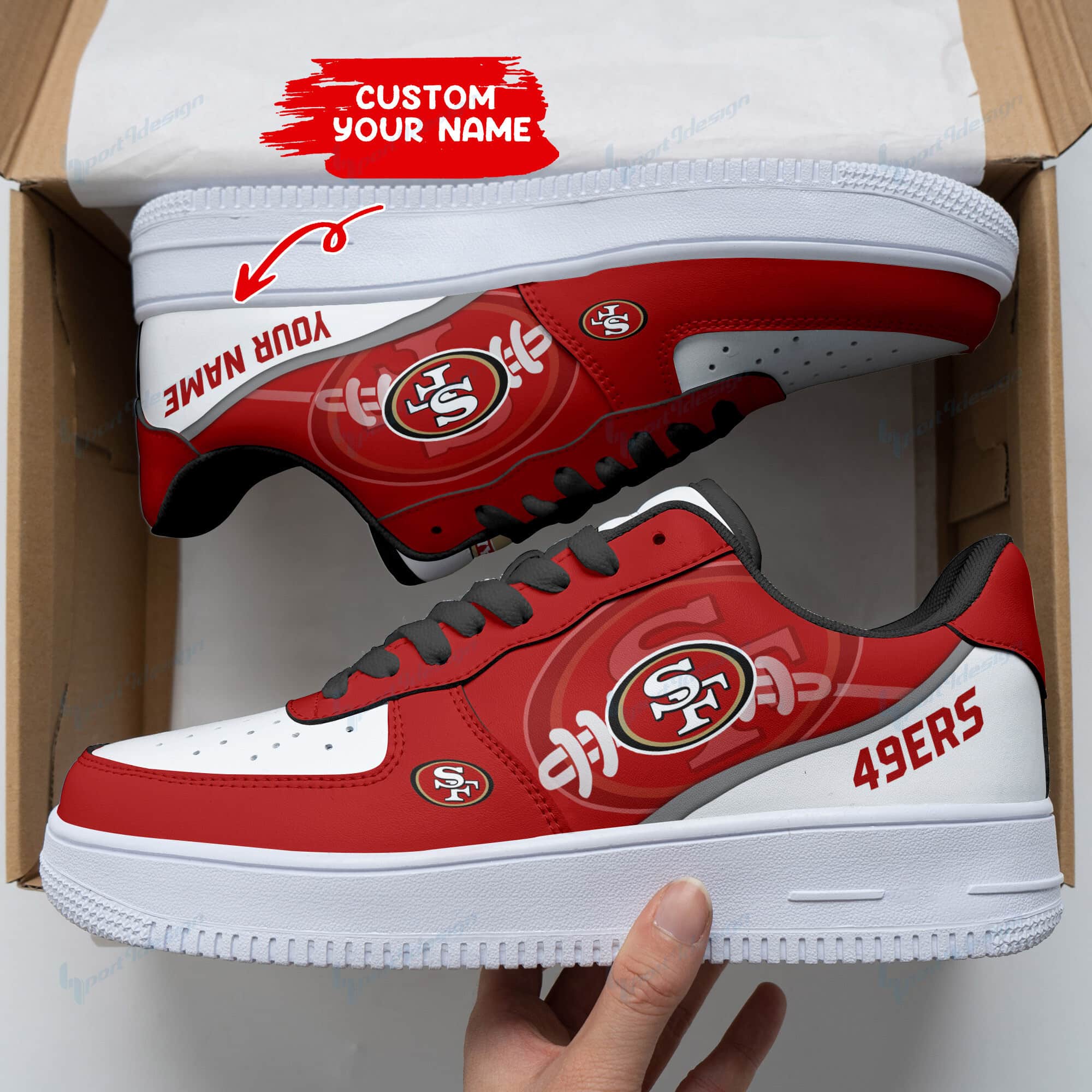 San Francisco 49Ers Personalized Air Force 1 Shoes Bg141 For Men Women