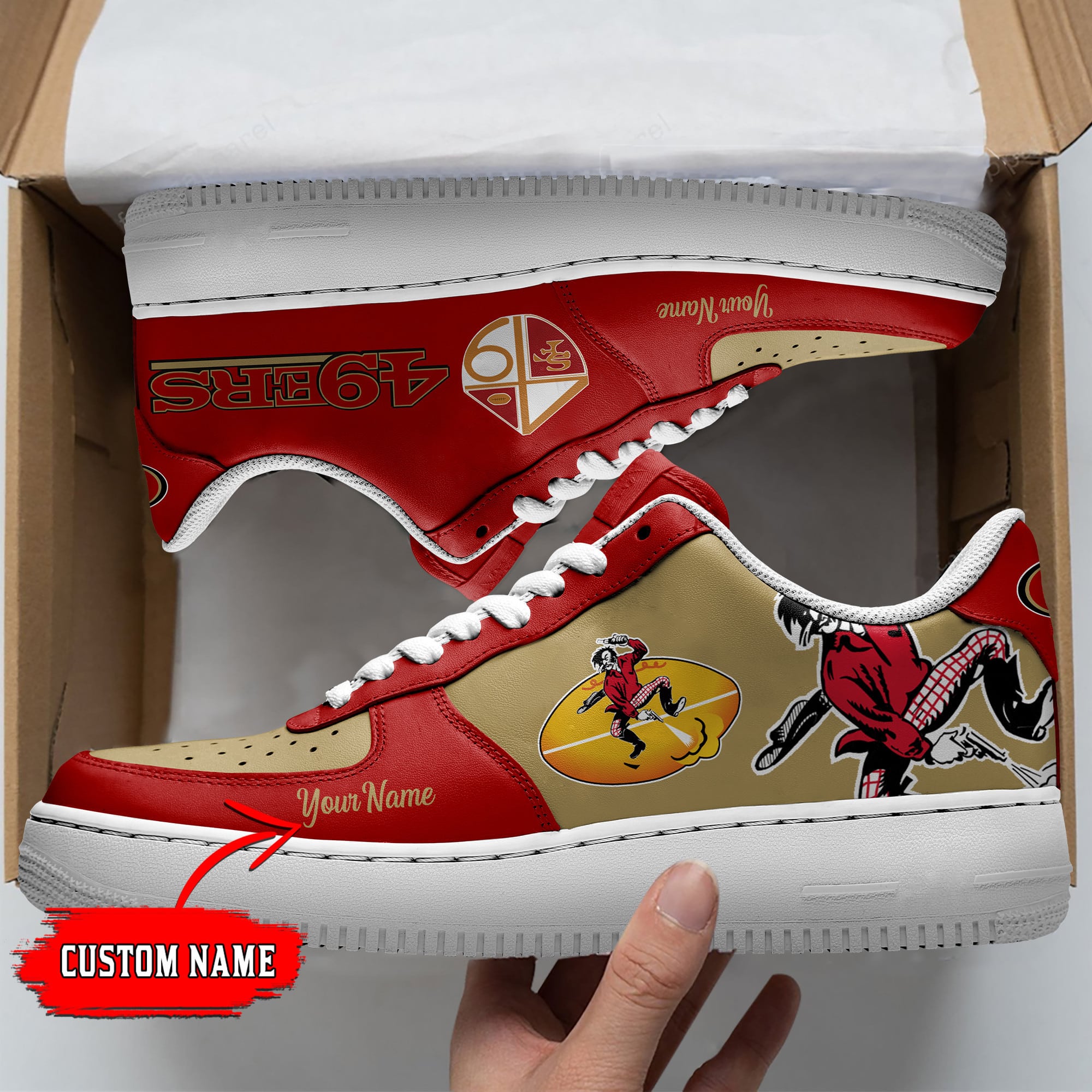 San Francisco 49Ers Personalized Air Force 1 Shoes Bg34 For Men Women