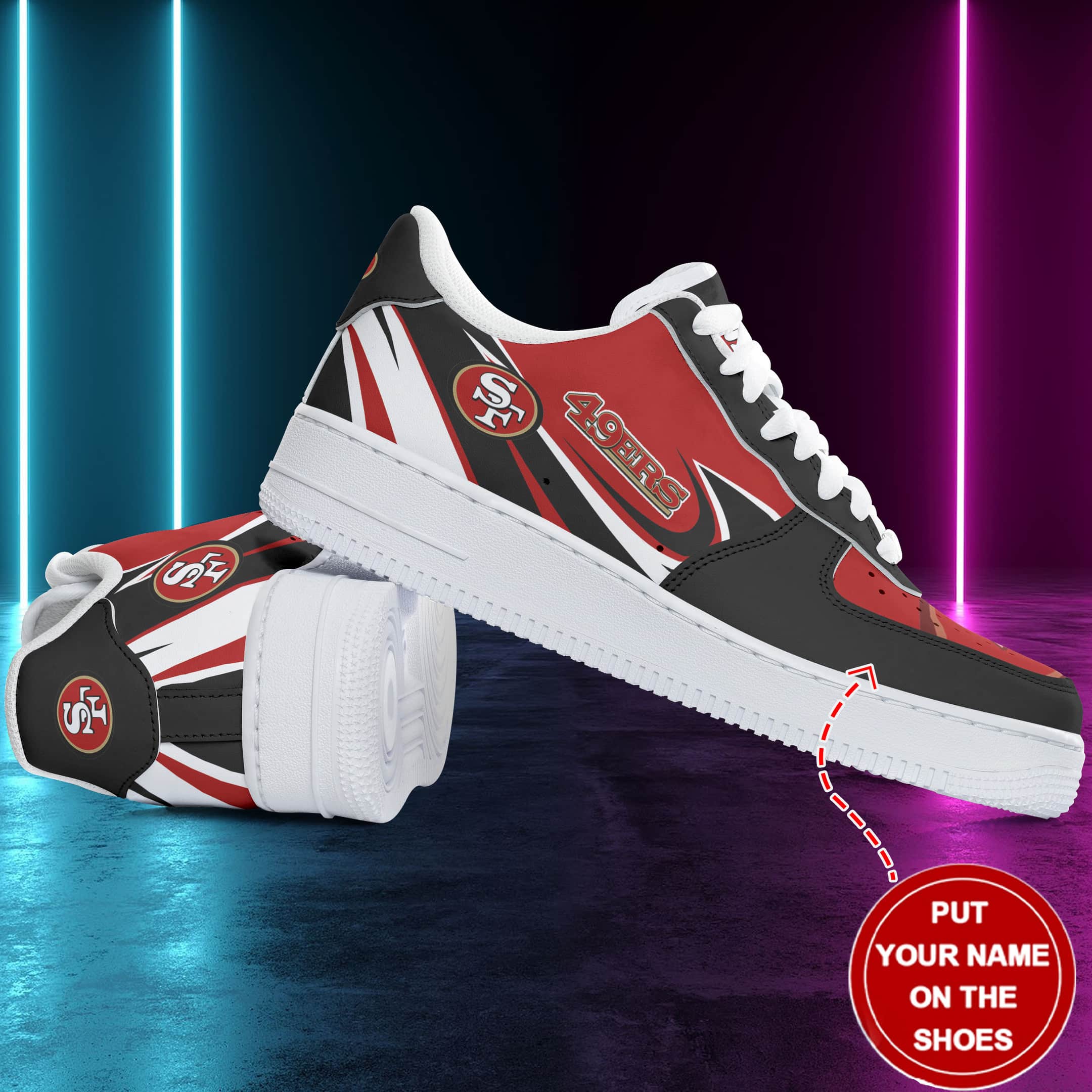 San Francisco 49Ers Personalized Air Force 1 Shoes 349 For Men Women