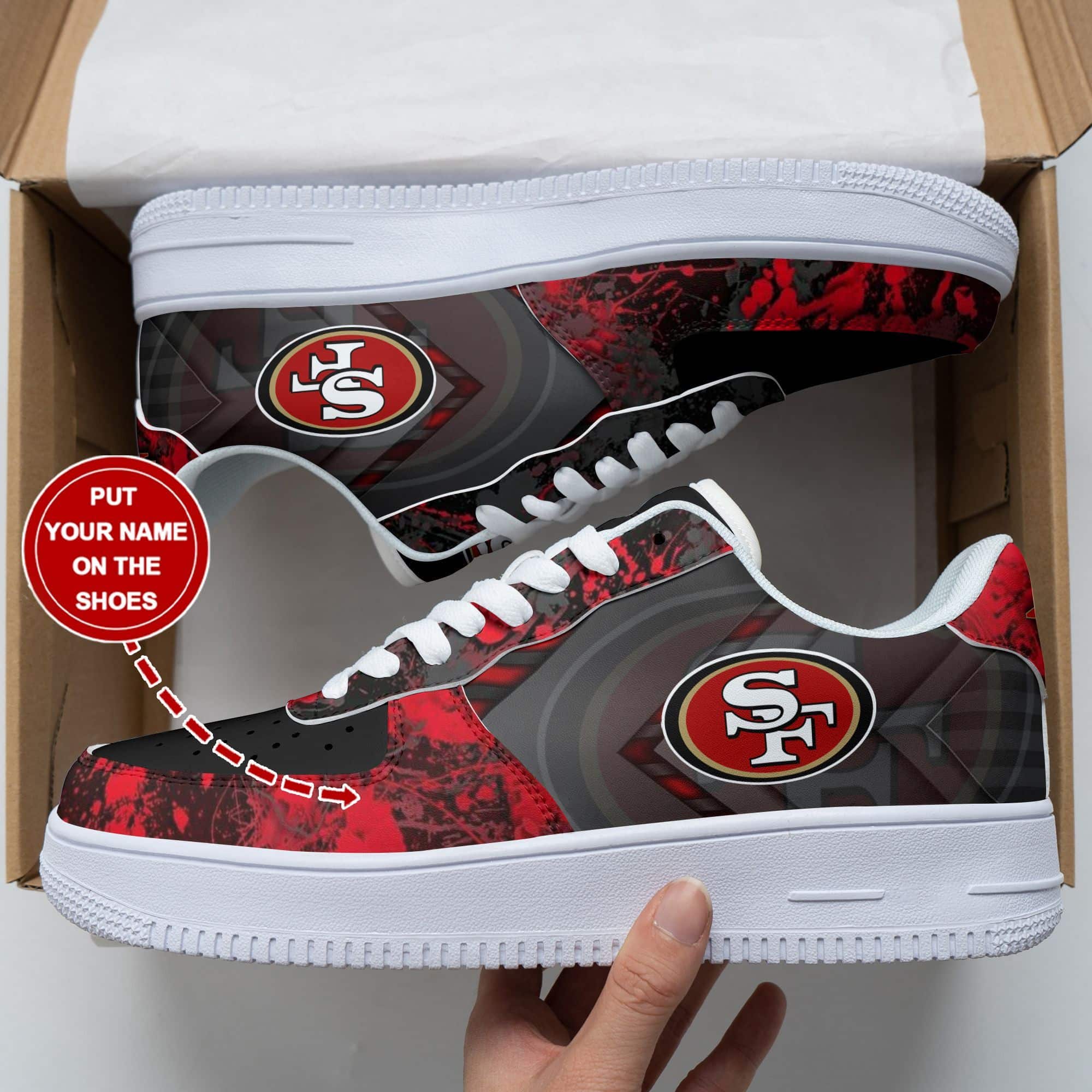 San Francisco 49Ers Air Force 1 Sneakers 126 For Men Women