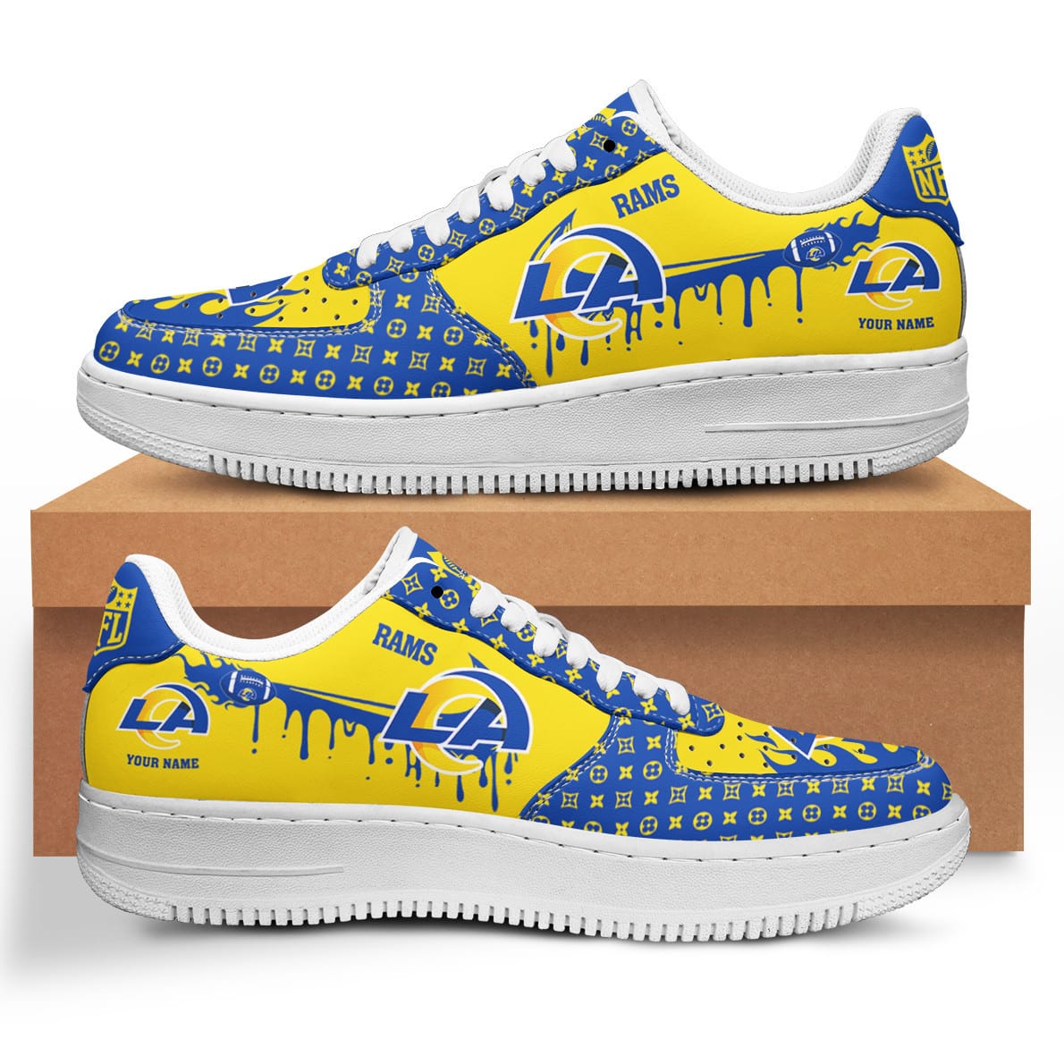 Los Angeles Rams Air Force 1 Shoes Bg69 For Men Women