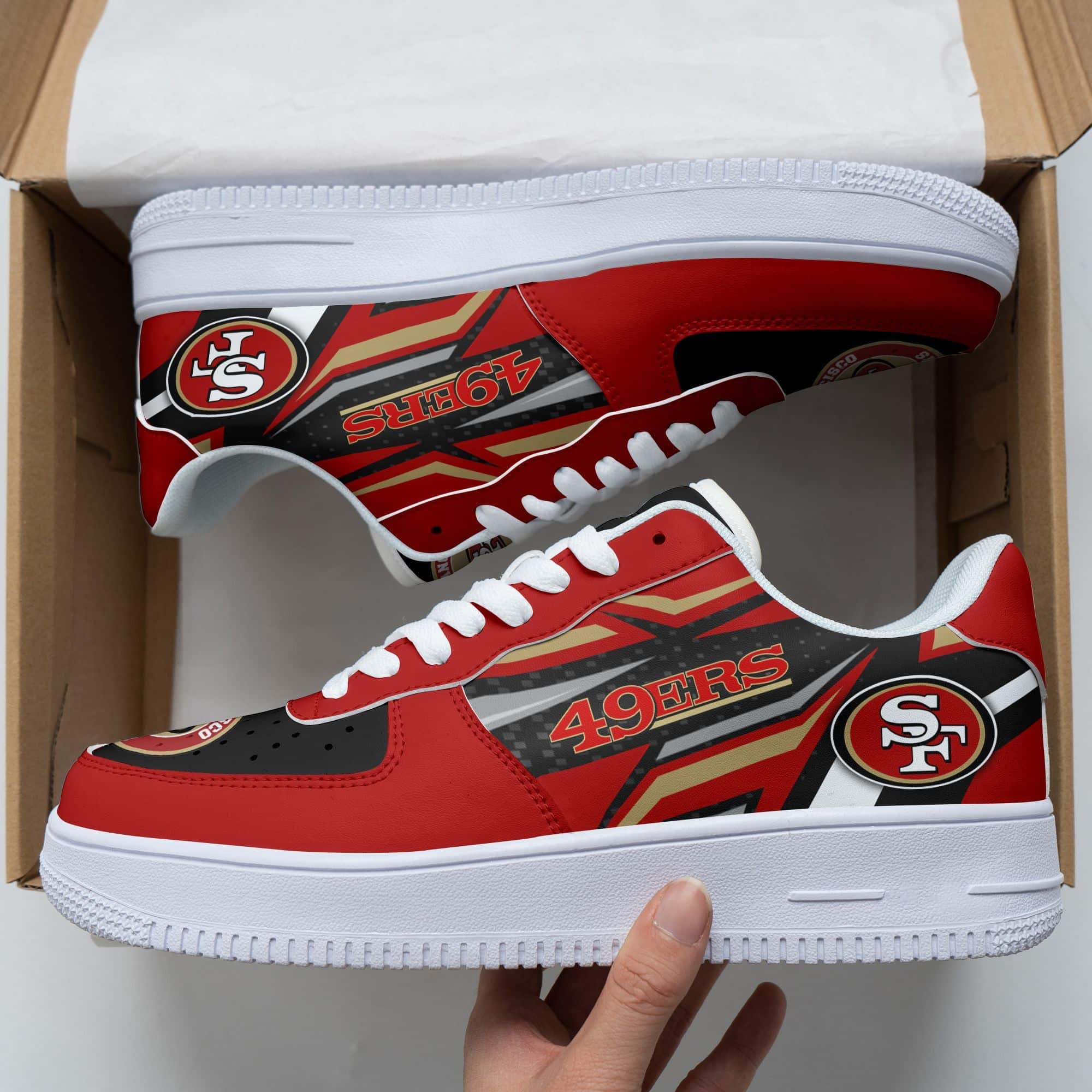 San Francisco 49Ers Air Force 1 Sneakers 44 For Men Women