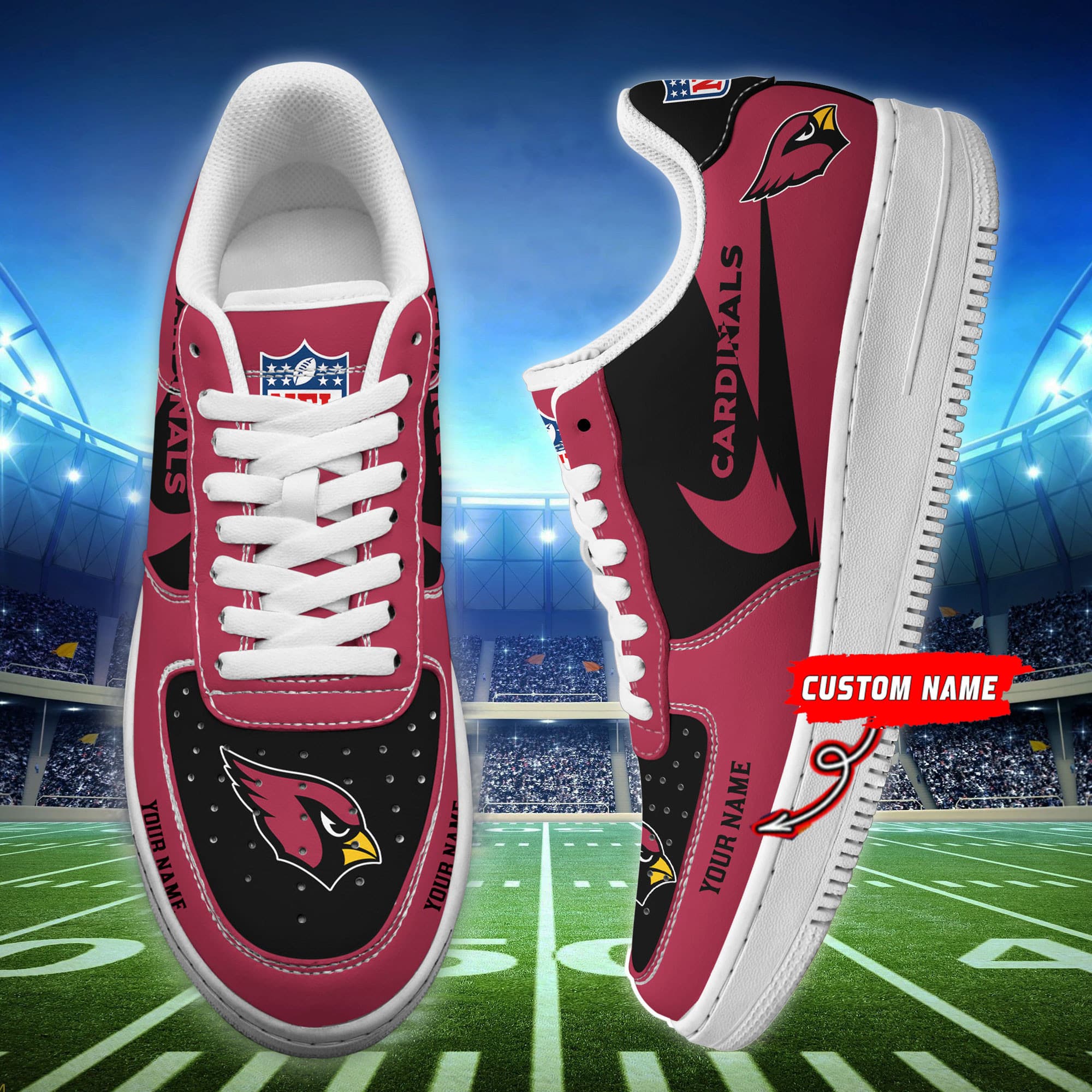 Arizona Cardinals Personalized Air Force 1 Shoes Bg194 For Men Women