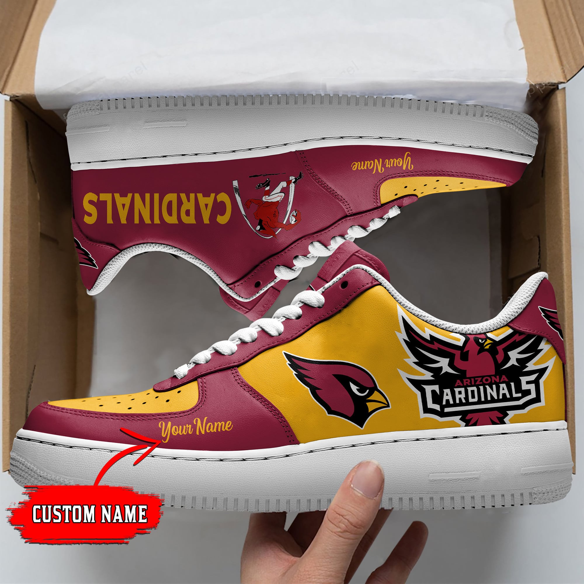 Arizona Cardinals Personalized Air Force 1 Shoes Bg07 For Men Women