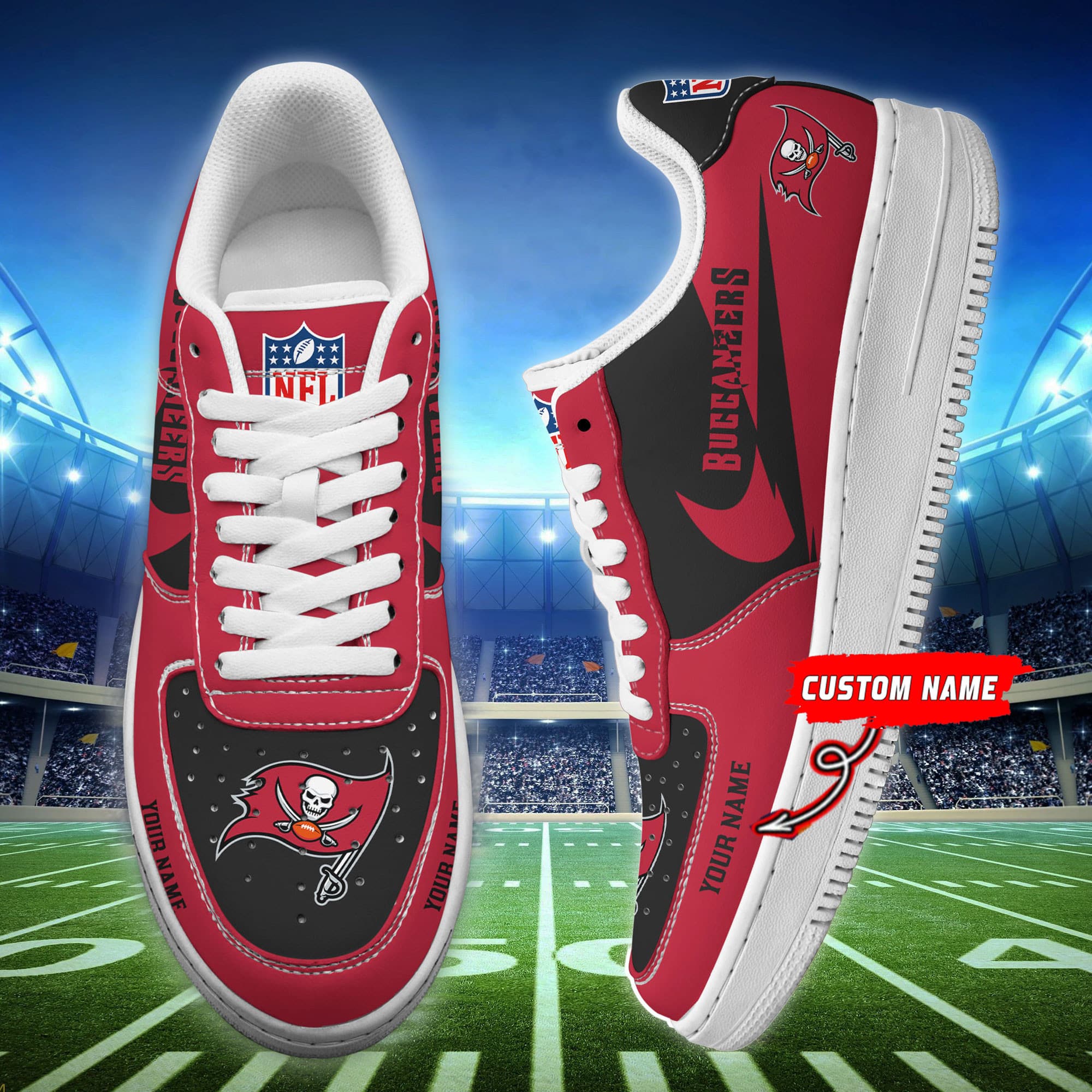 Tampa Bay Buccaneers Personalized Air Force 1 Shoes Bg223 For Men Women