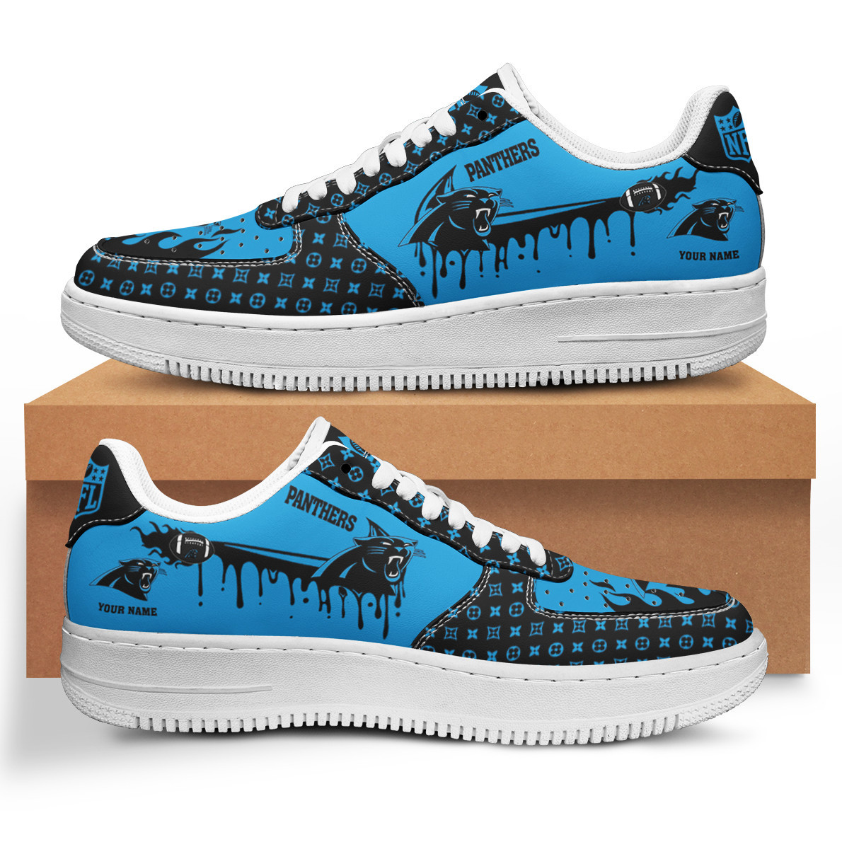 Carolina Panthers Air Force 1 Shoes Bg48 For Men Women