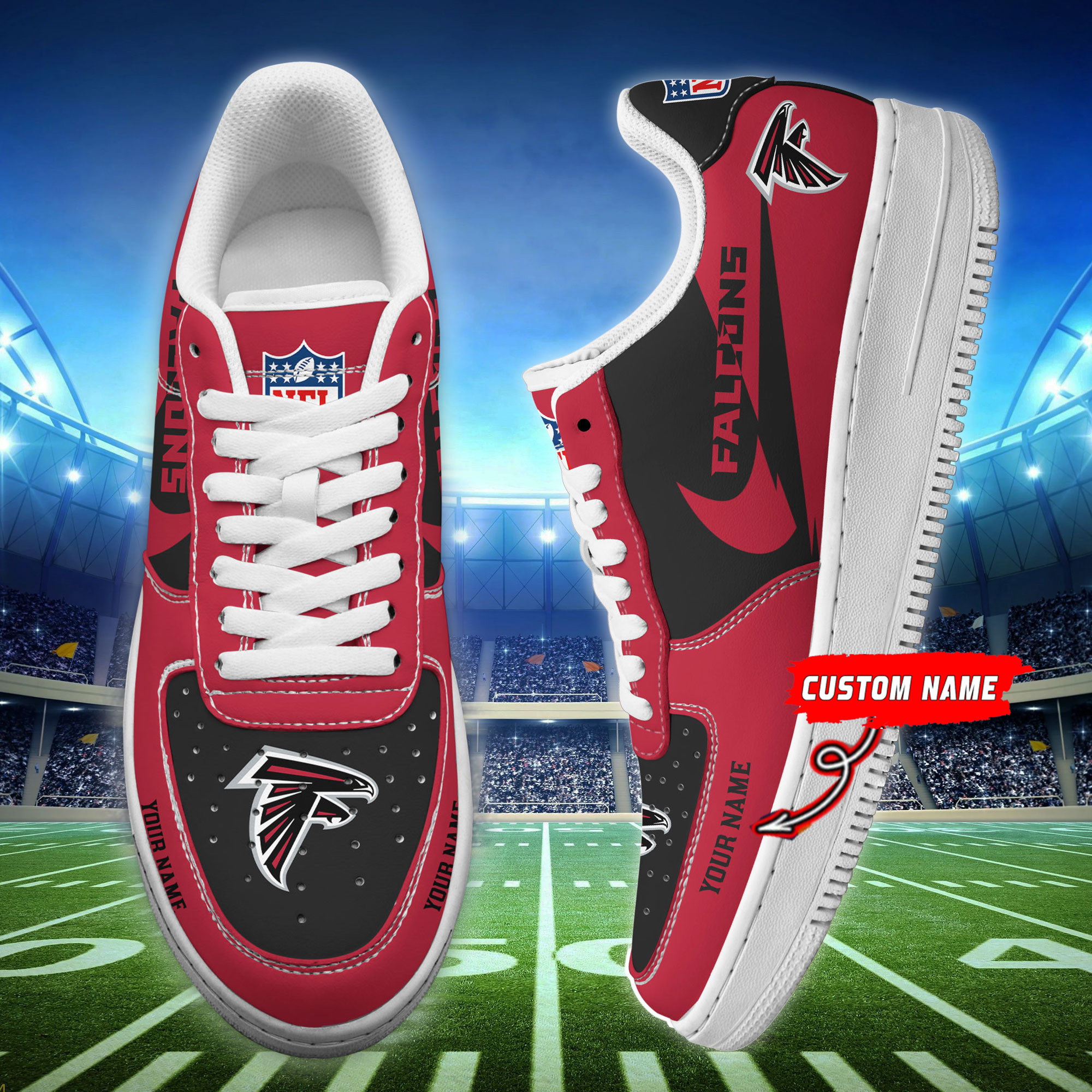 Atlanta Falcons Personalized Air Force 1 Shoes Bg195 For Men Women
