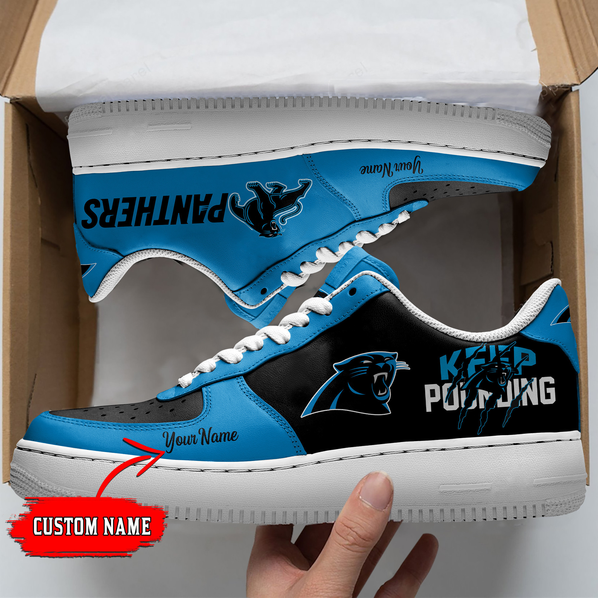 Carolina Panthers Personalized Air Force 1 Shoes Bg11 For Men Women