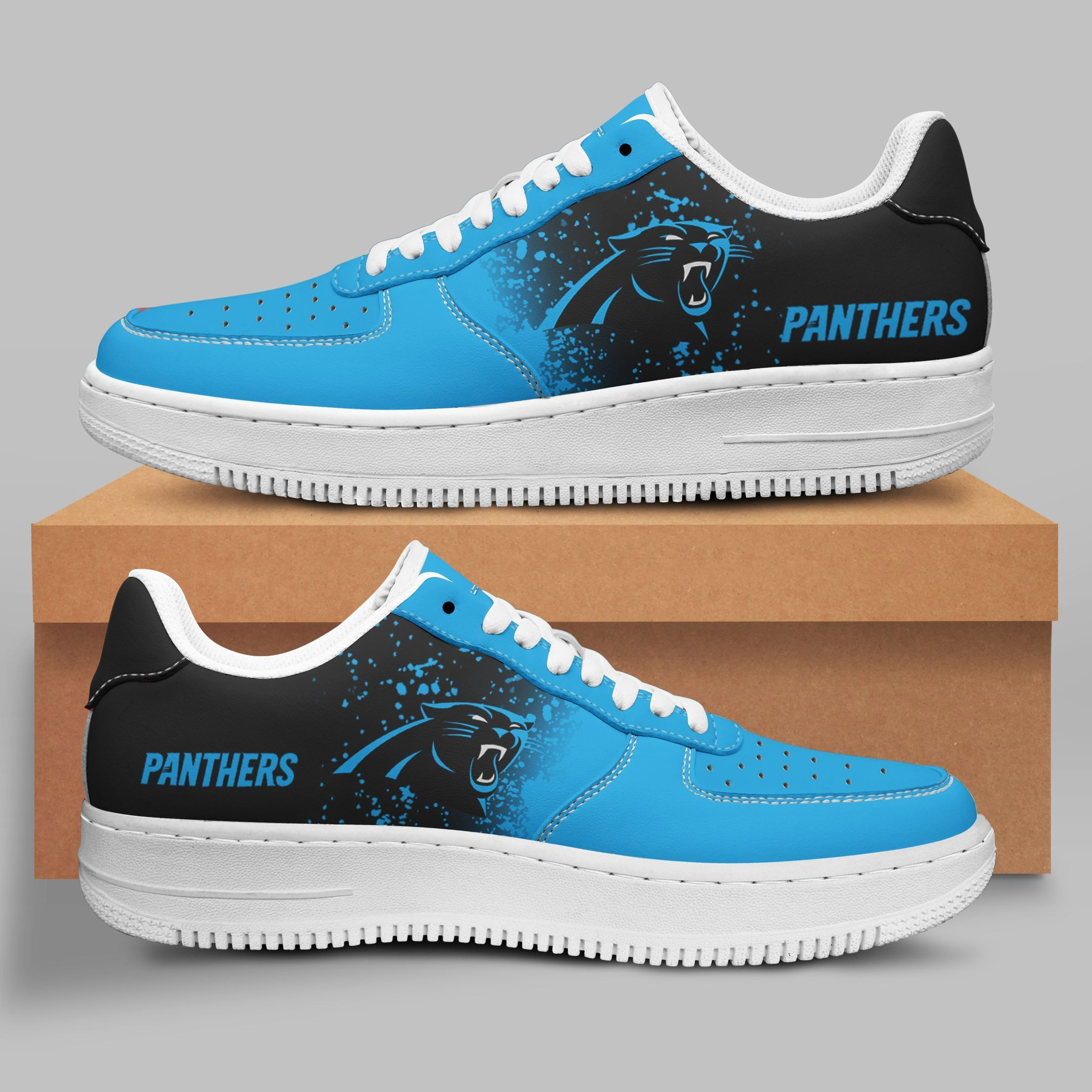 Carolina Panthers Air Force 1 Sneakers 11632 For Men Women