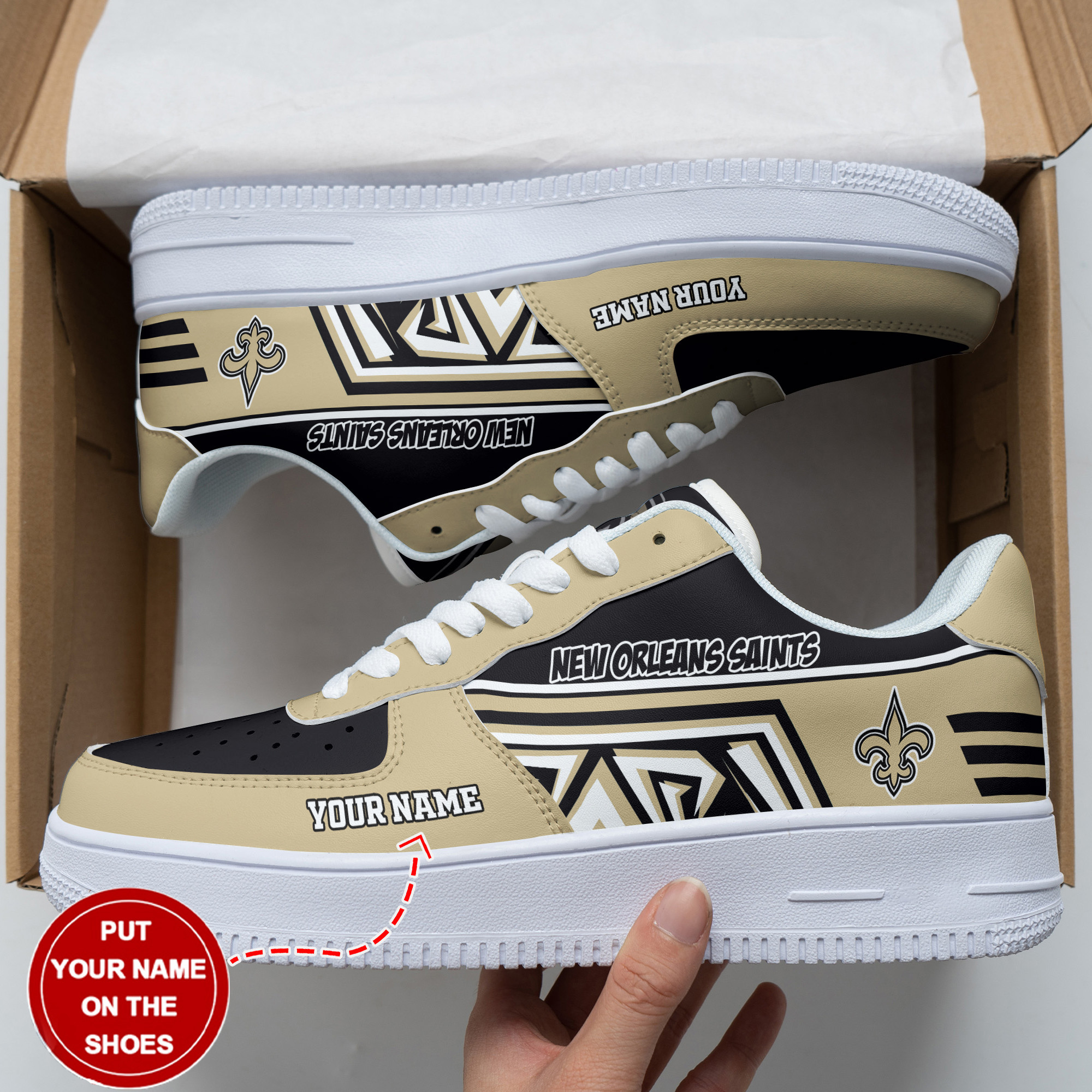 New Orleans Saints Personalized Air Force 1 Shoes Bg165 For Men Women