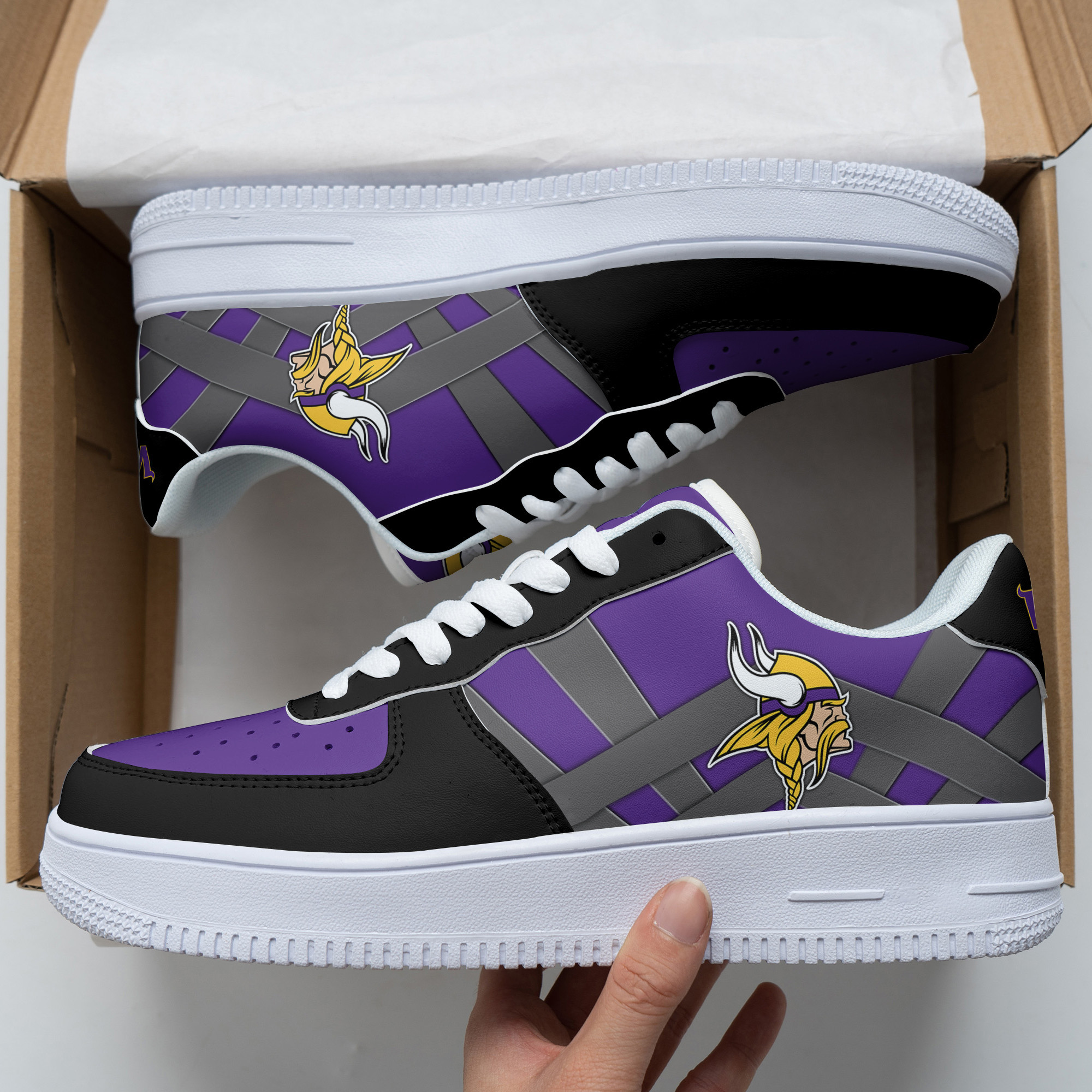 Minnesota Vikings Personalized Air Force 1 Shoes Bg235 For Men Women