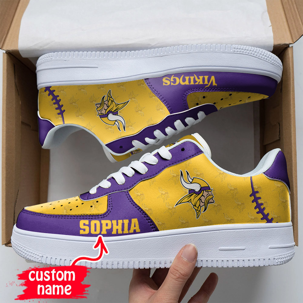 Nfl Minnesota Vikings Air Force 1 Sneakers For Men Women