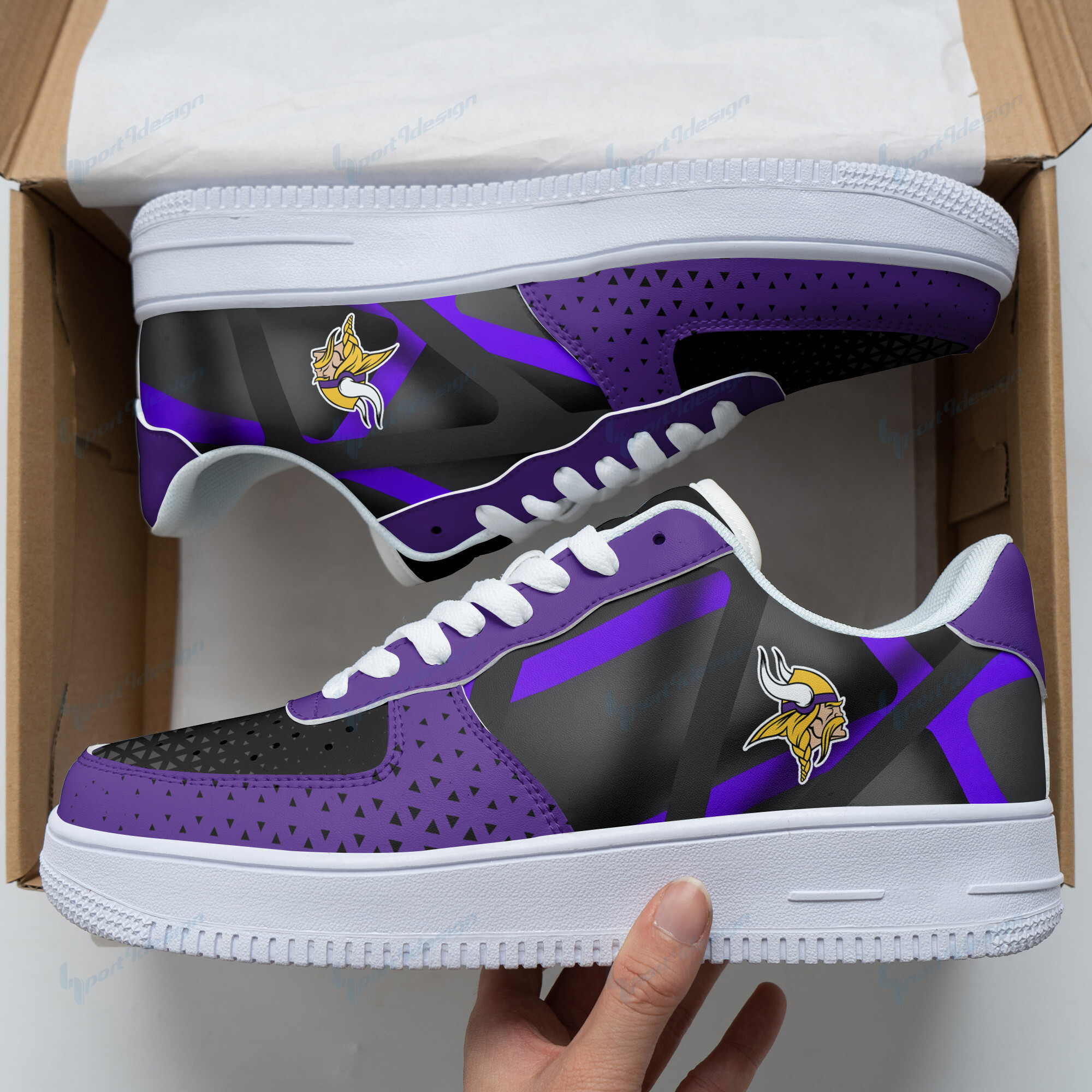 Minnesota Vikings Air Force 1 Shoes Bg90 For Men Women