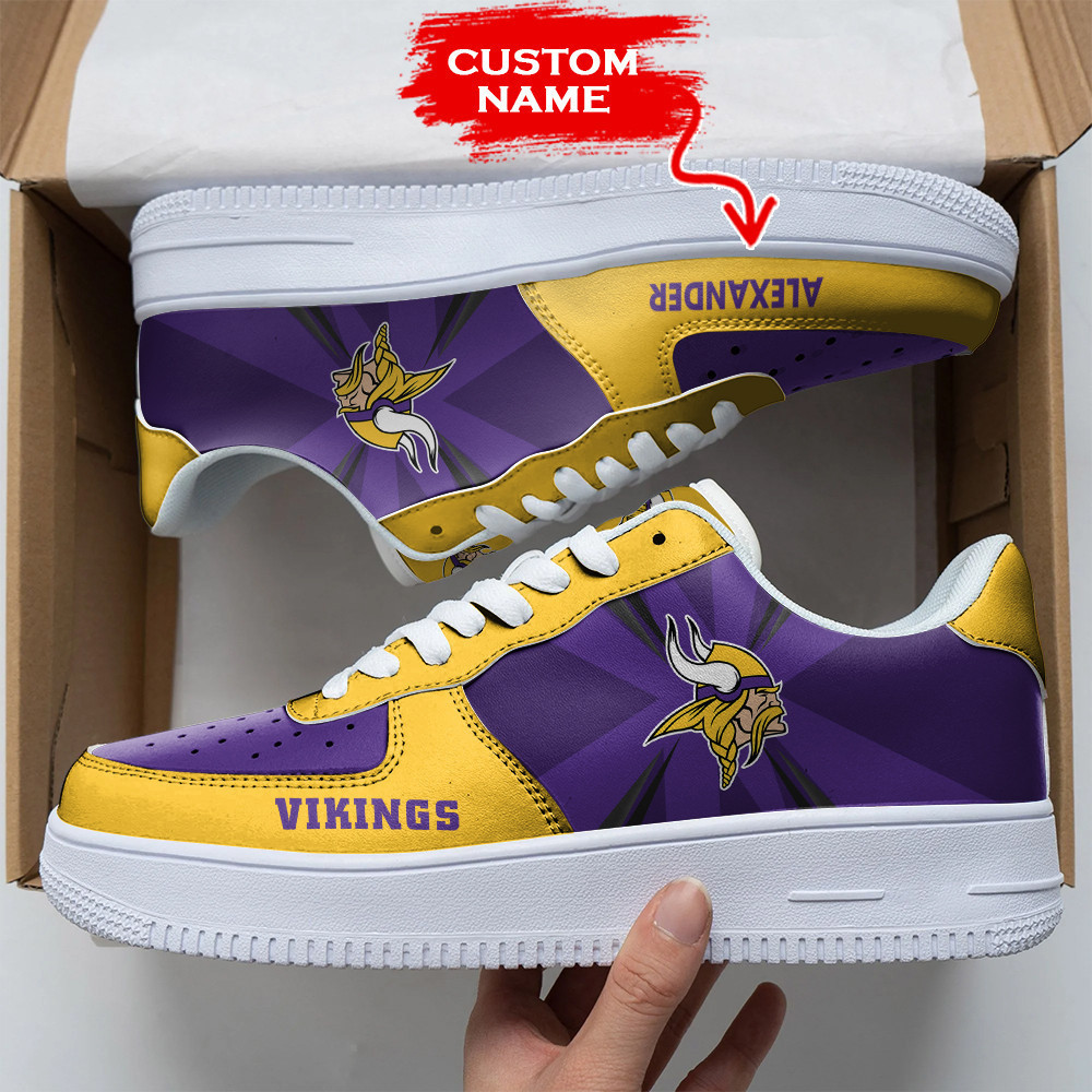 Nfl Minnesota Vikings Custom Air Force 1 Sneakers For Men Women