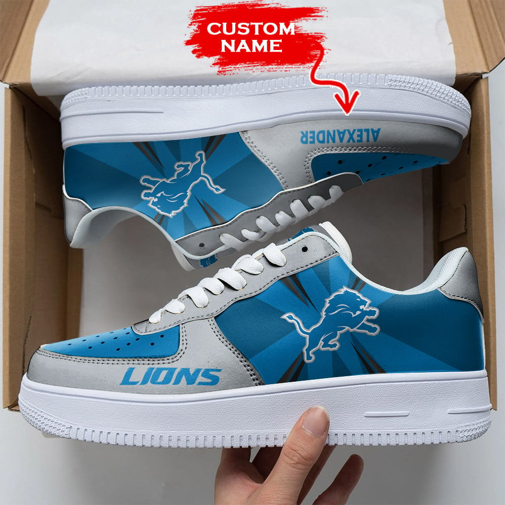 Nfl Detroit Lions Custom Air Force 1 Sneakers For Men Women