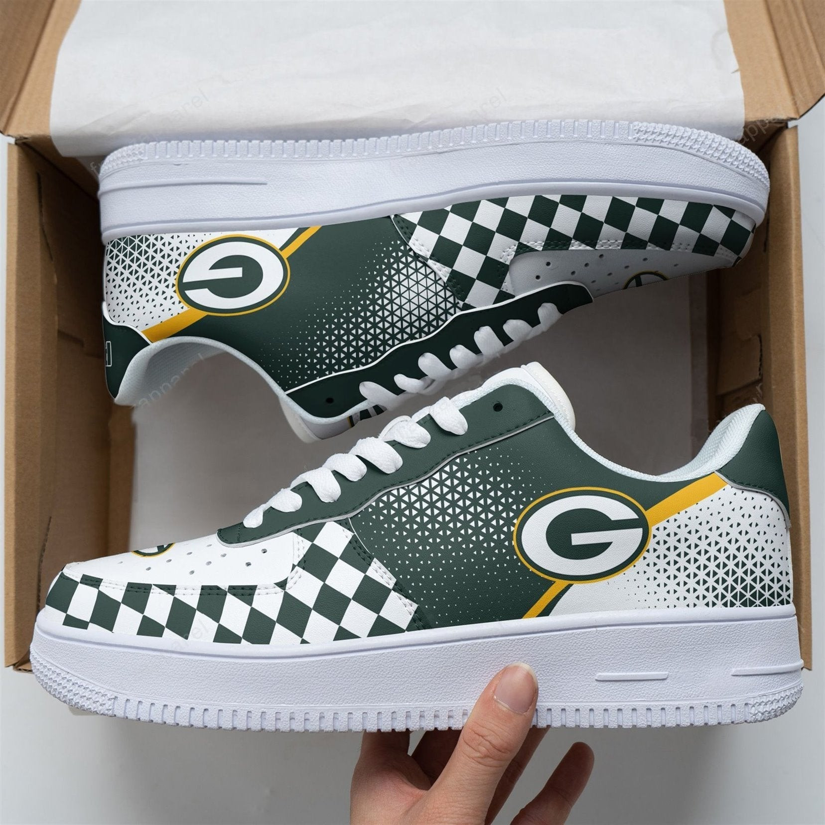 Green Bay Packers Football Air Force 1 Shoes For Men Women