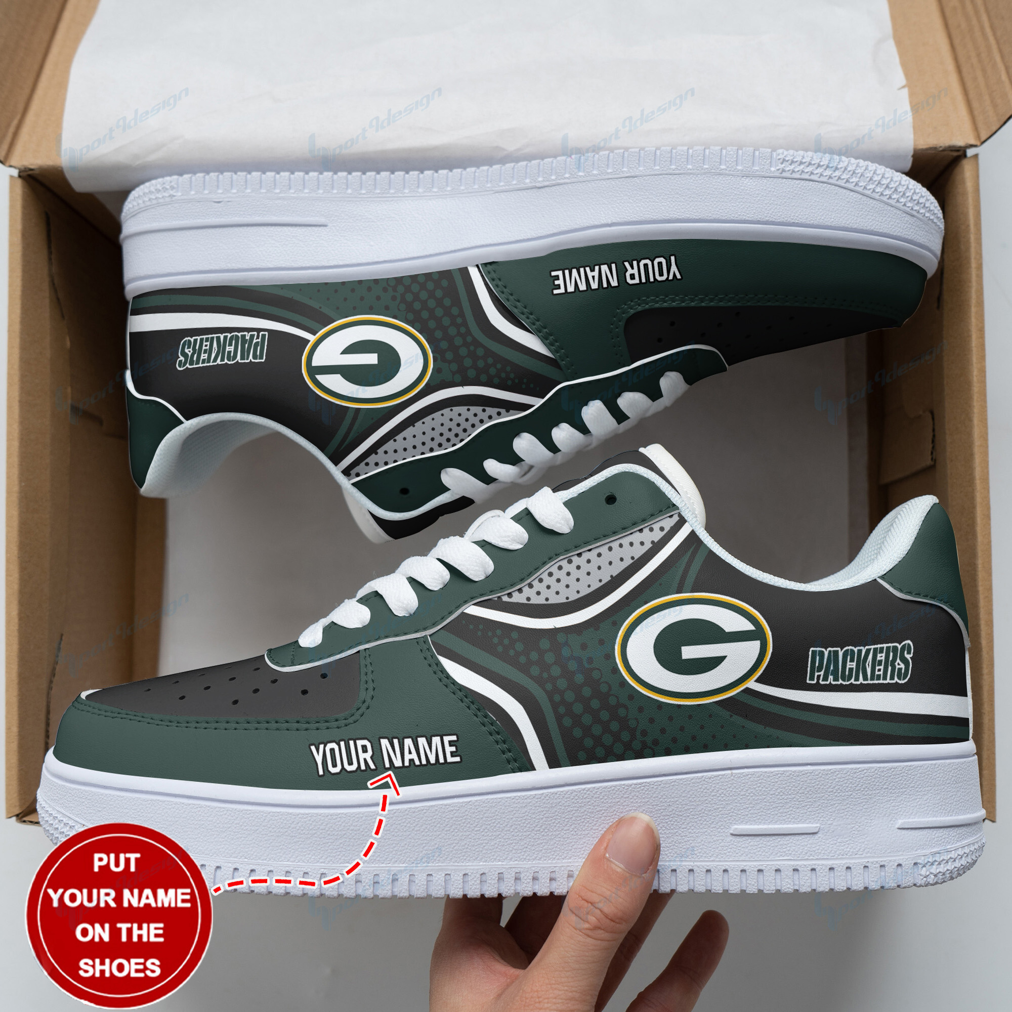 Green Bay Packers Personalized Air Force 1 Shoes Bg96 For Men Women