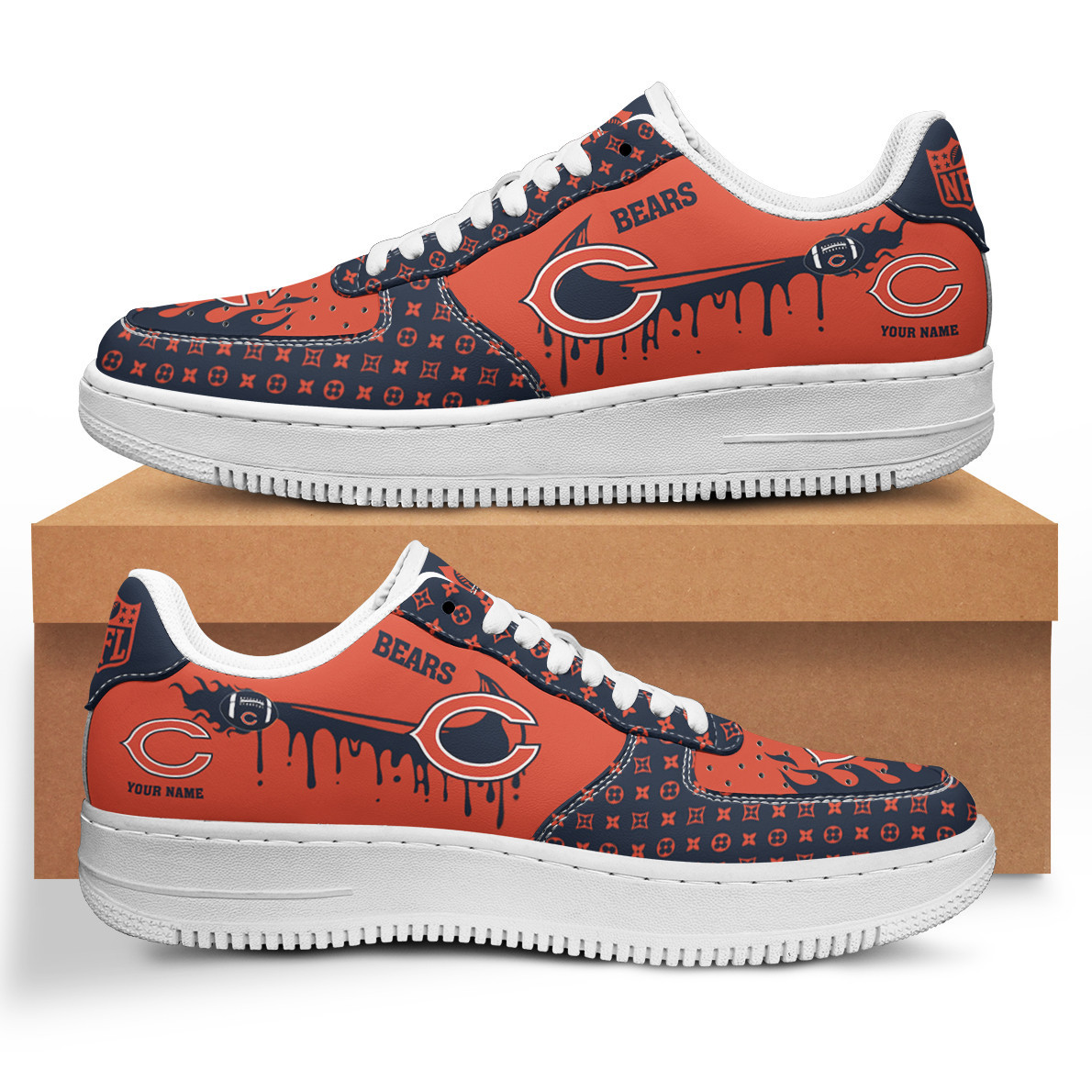 Chicago Bears Air Force 1 Shoes Bg49 For Men Women