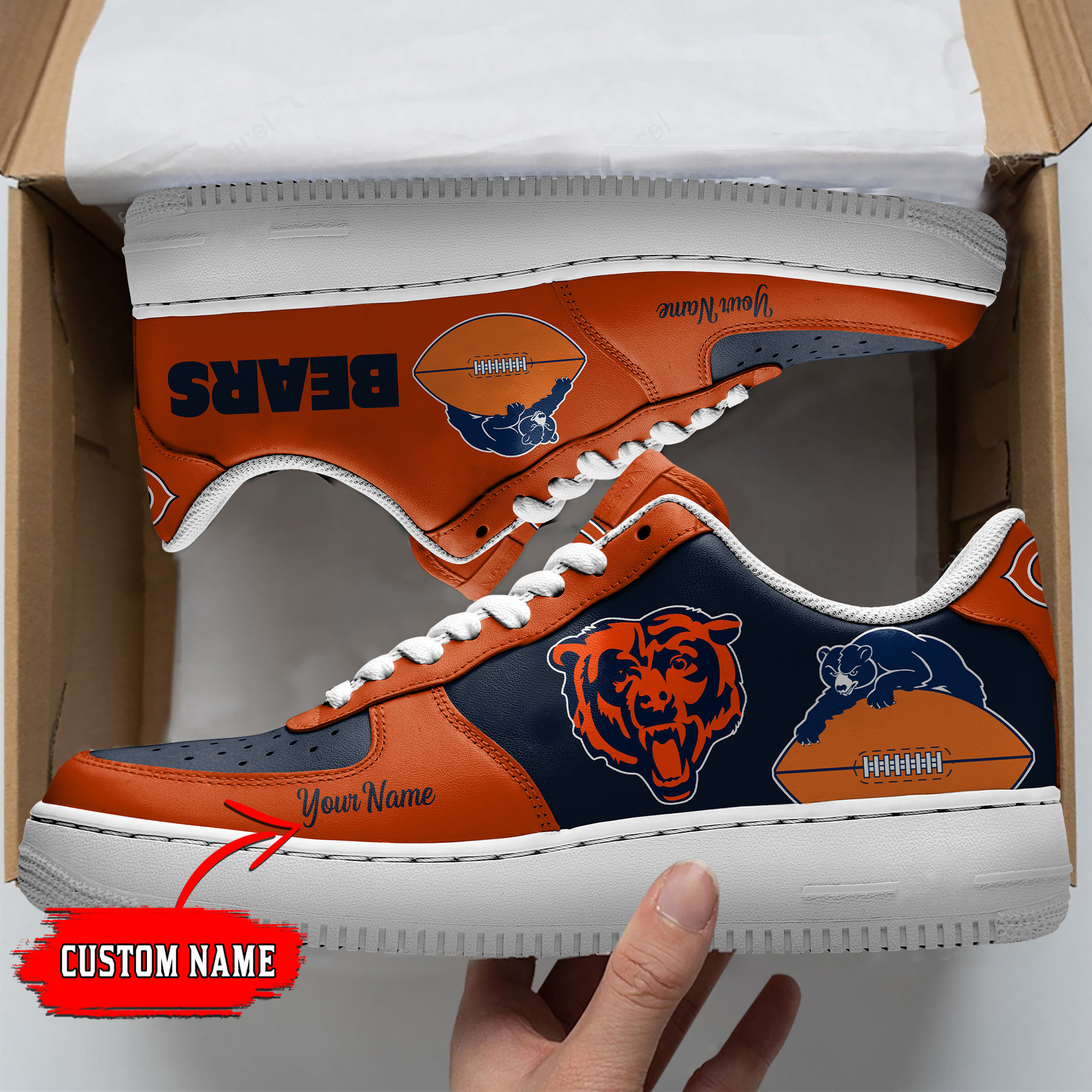 Chicago Bears Personalized Air Force 1 Shoes Bg12 For Men Women