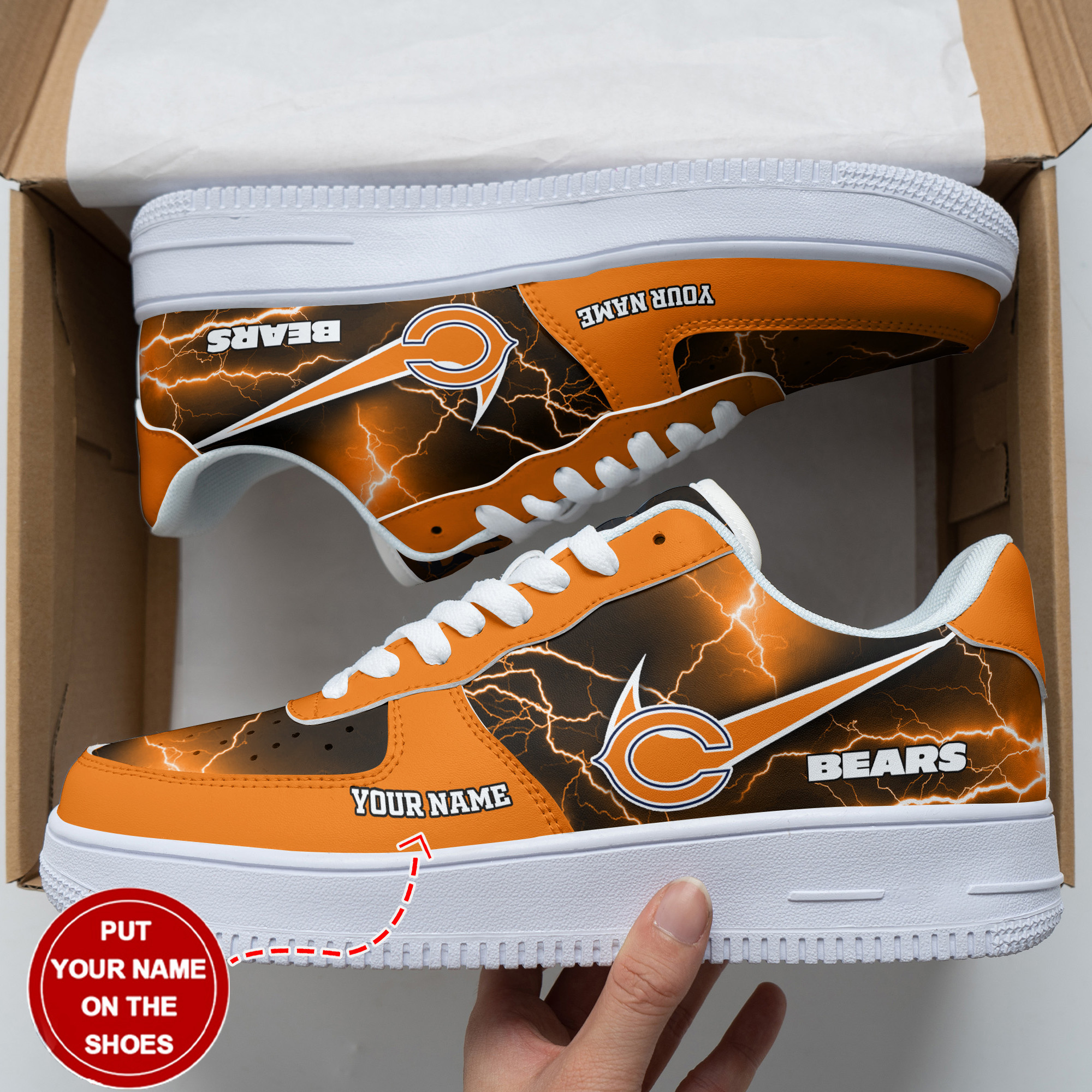 Chicago Bears Personalized Air Force 1 Shoes Bg259 For Men Women