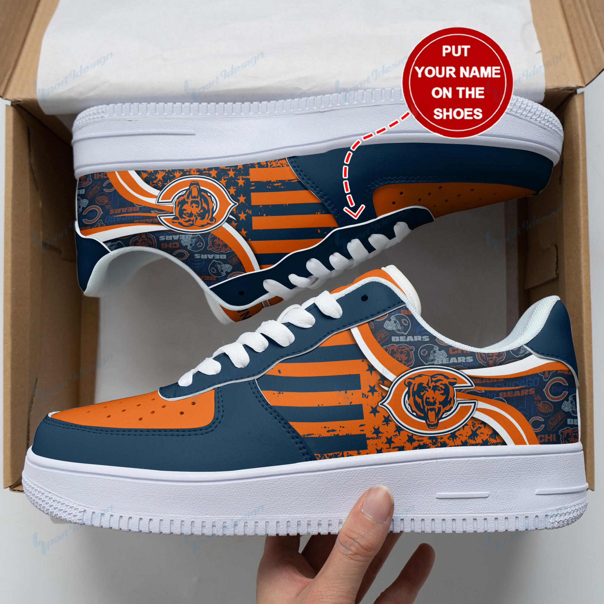 Chicago Bears Personalized Air Force 1 Shoes Bg153 For Men Women