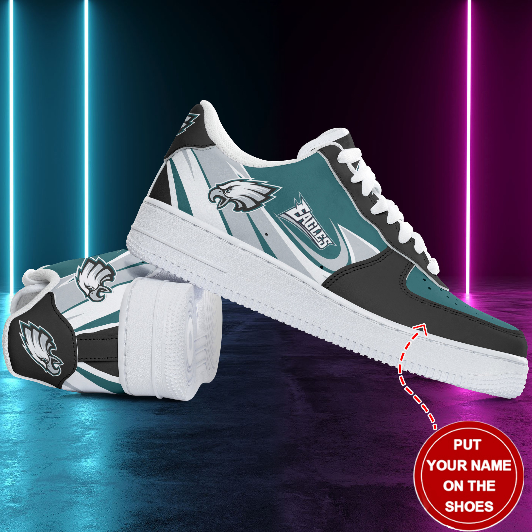 Philadelphia Eagles Personalized Air Force 1 Shoes 350 For Men Women