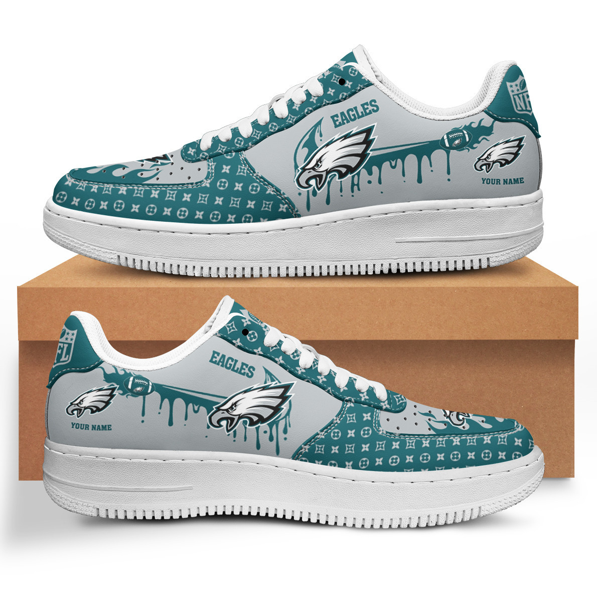 Philadelphia Eagles Air Force 1 Shoes Bg67 For Men Women